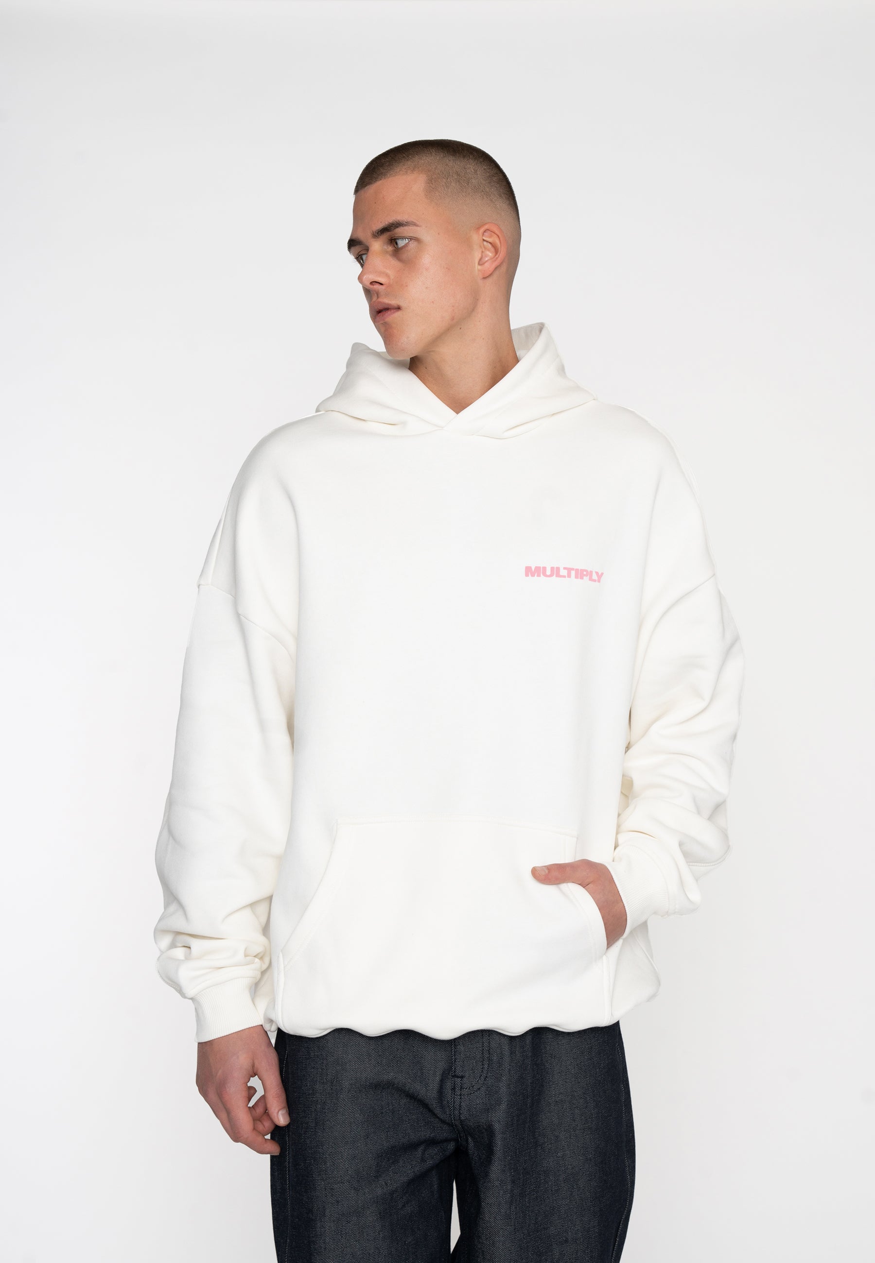Multiply Apparel Oversize Hoodie MULTIPLY Snow White – weitere Ansicht 4