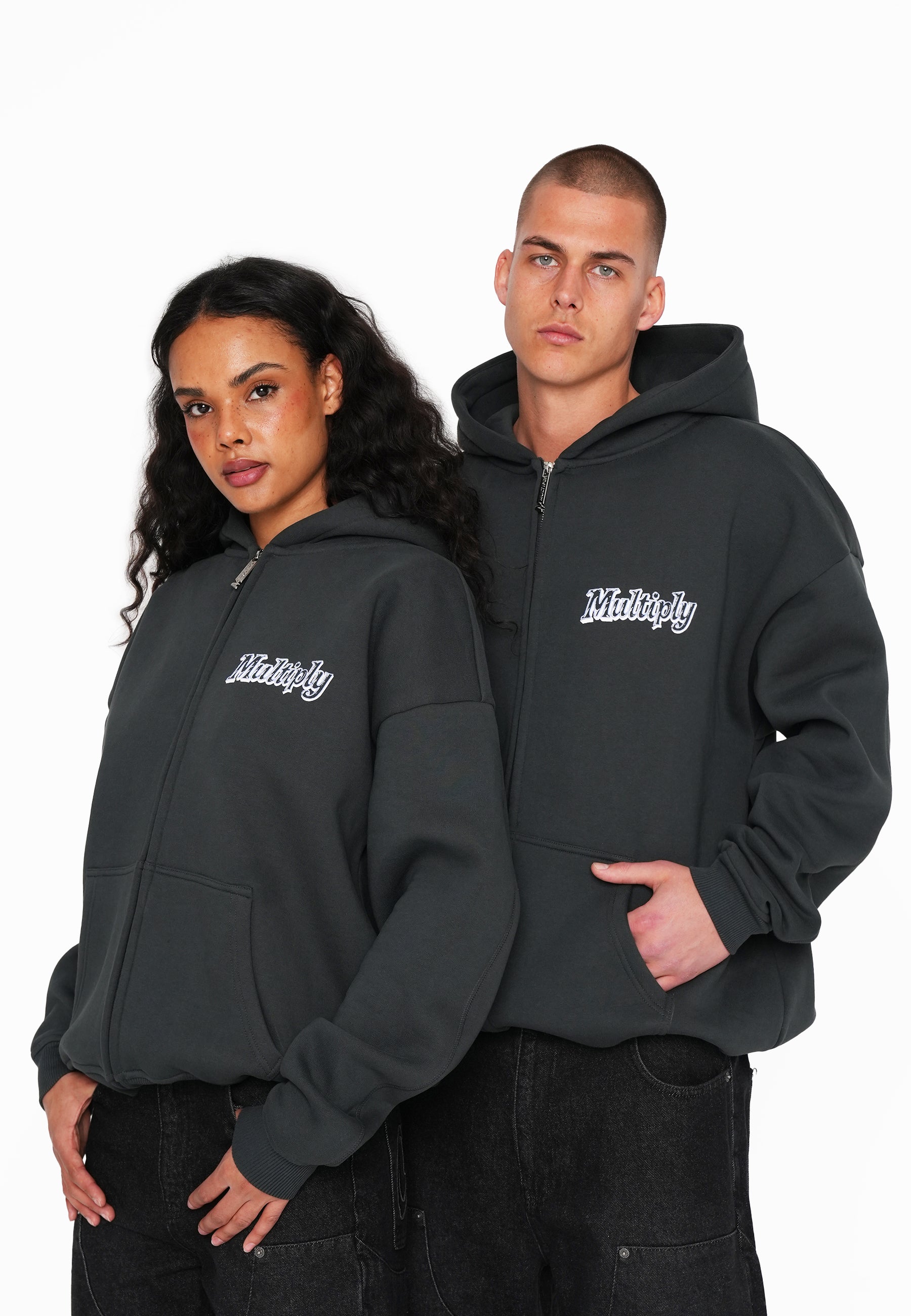 Oversize Zip Hoodie ZIG ZAG Forest River