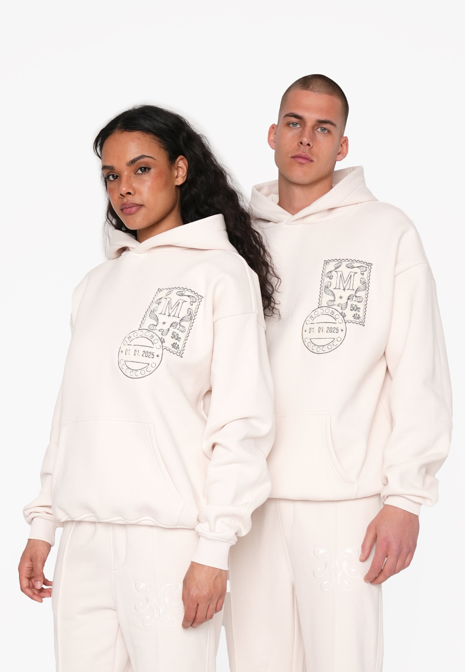 Oversize Hoodie IMPRINT White Sand