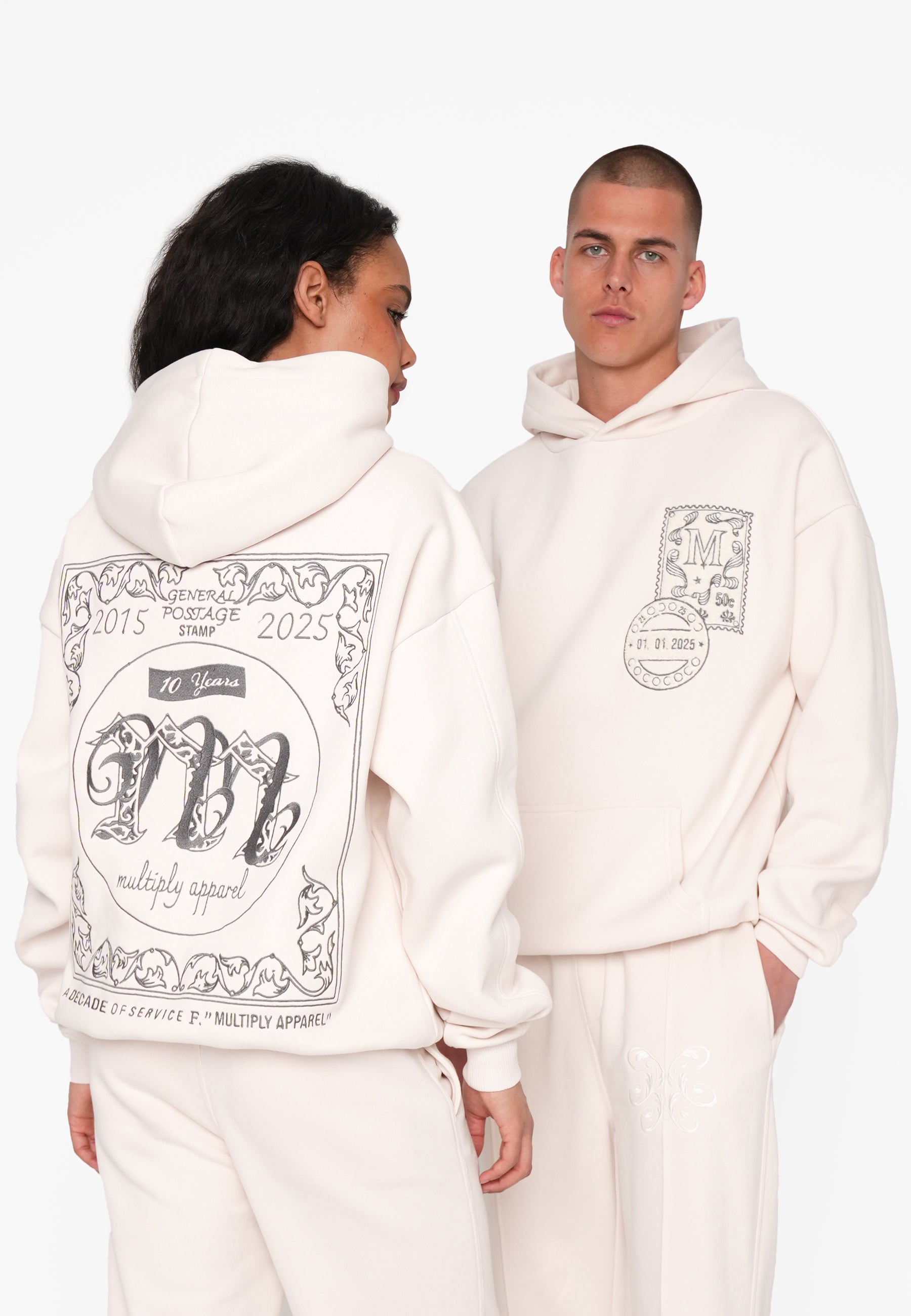 Oversize Hoodie IMPRINT White Sand