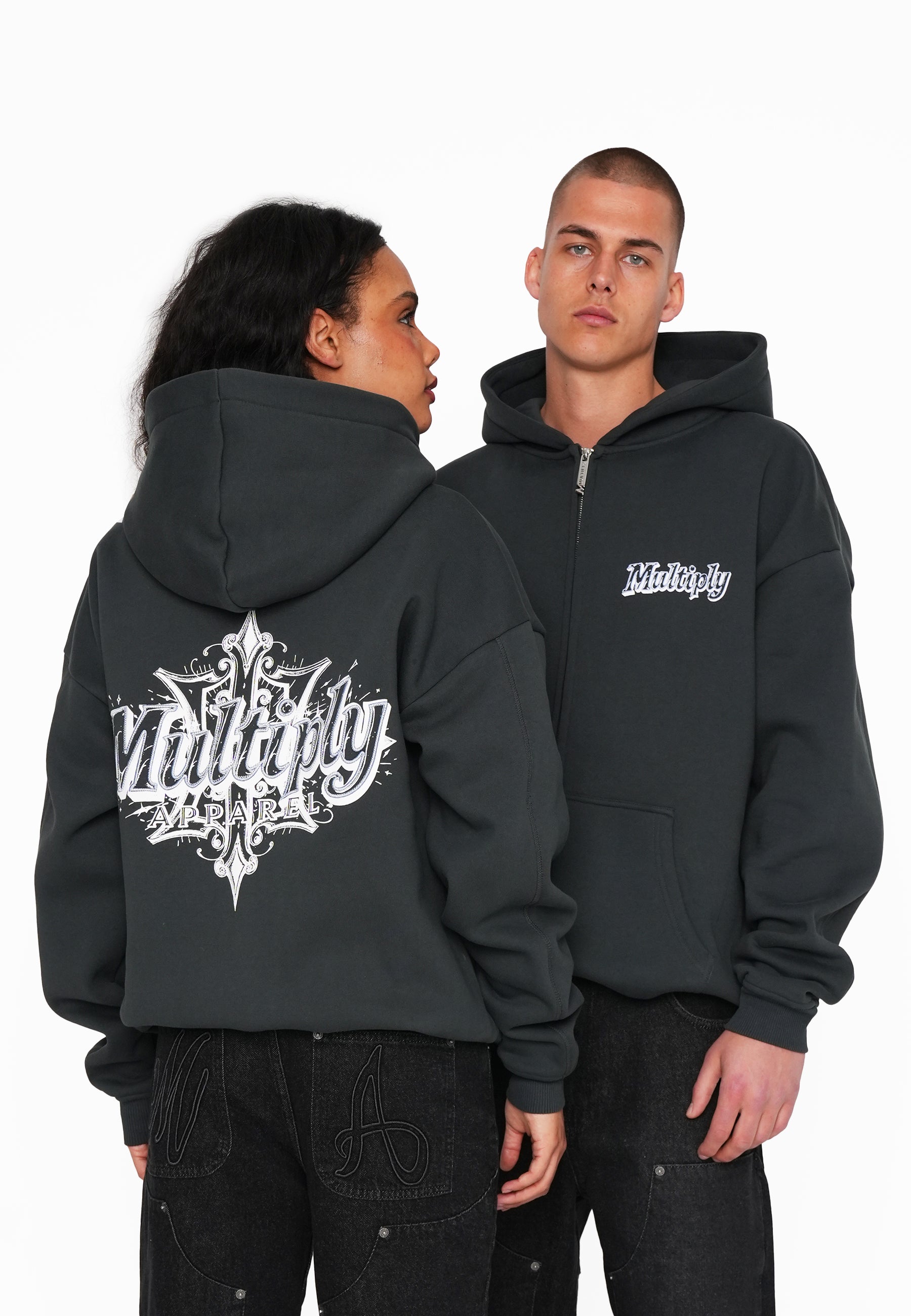 Oversize Zip Hoodie ZIG ZAG Forest River