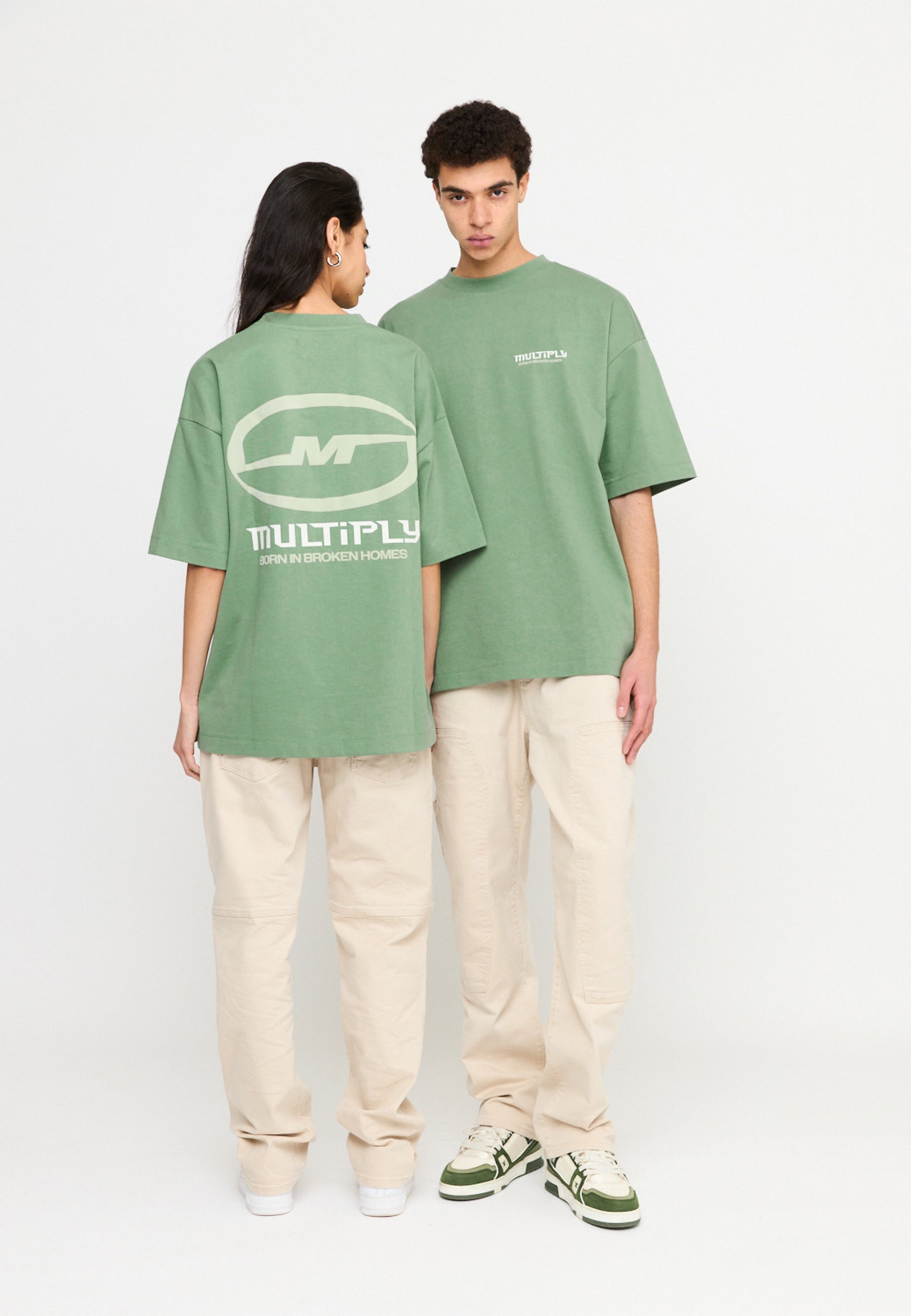 Oversize T-Shirt BROKEN IDENTITY Hedge Green