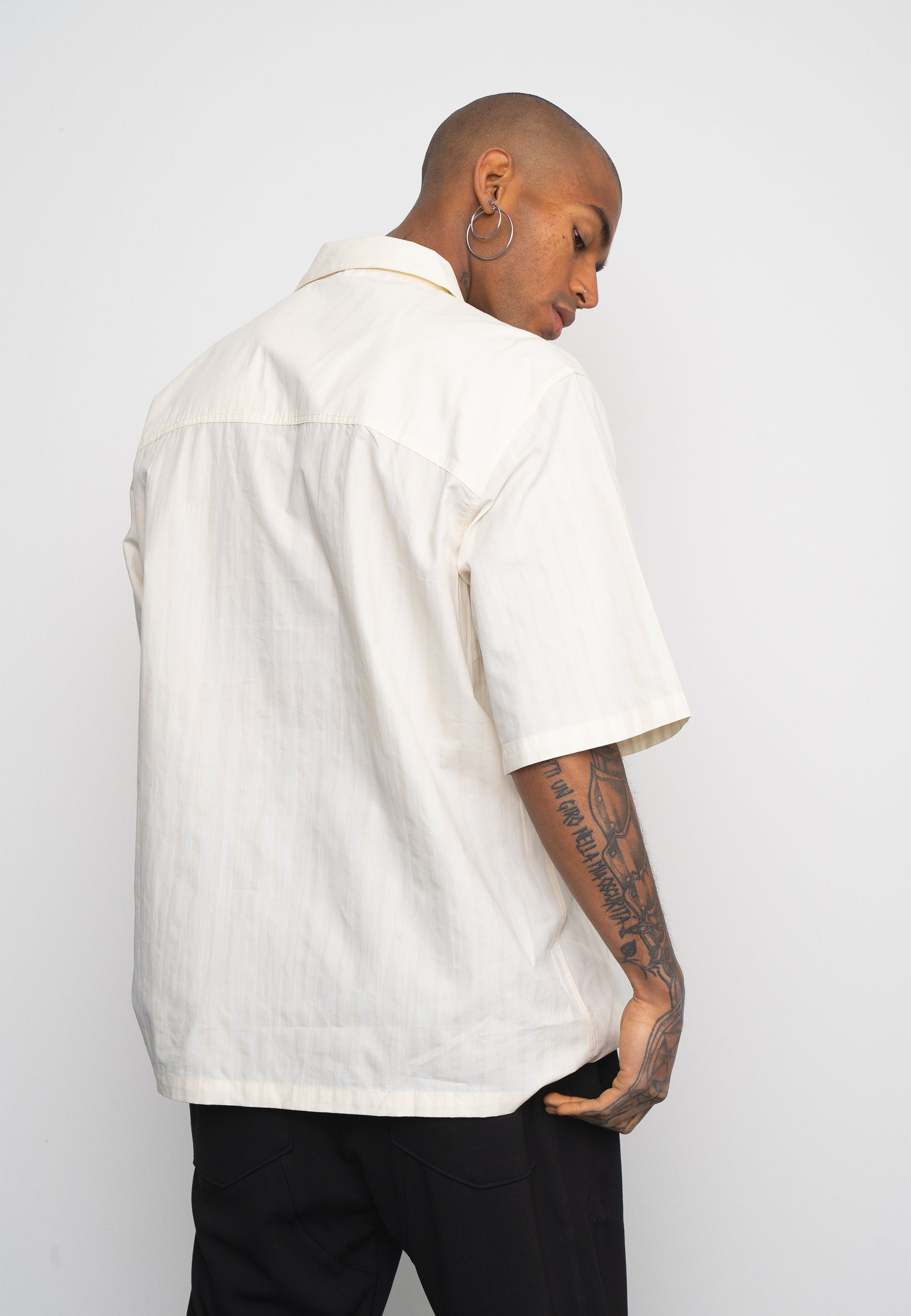 Multiply Apparel Oversize Shirt BARS White Asparagus – weitere Ansicht 3