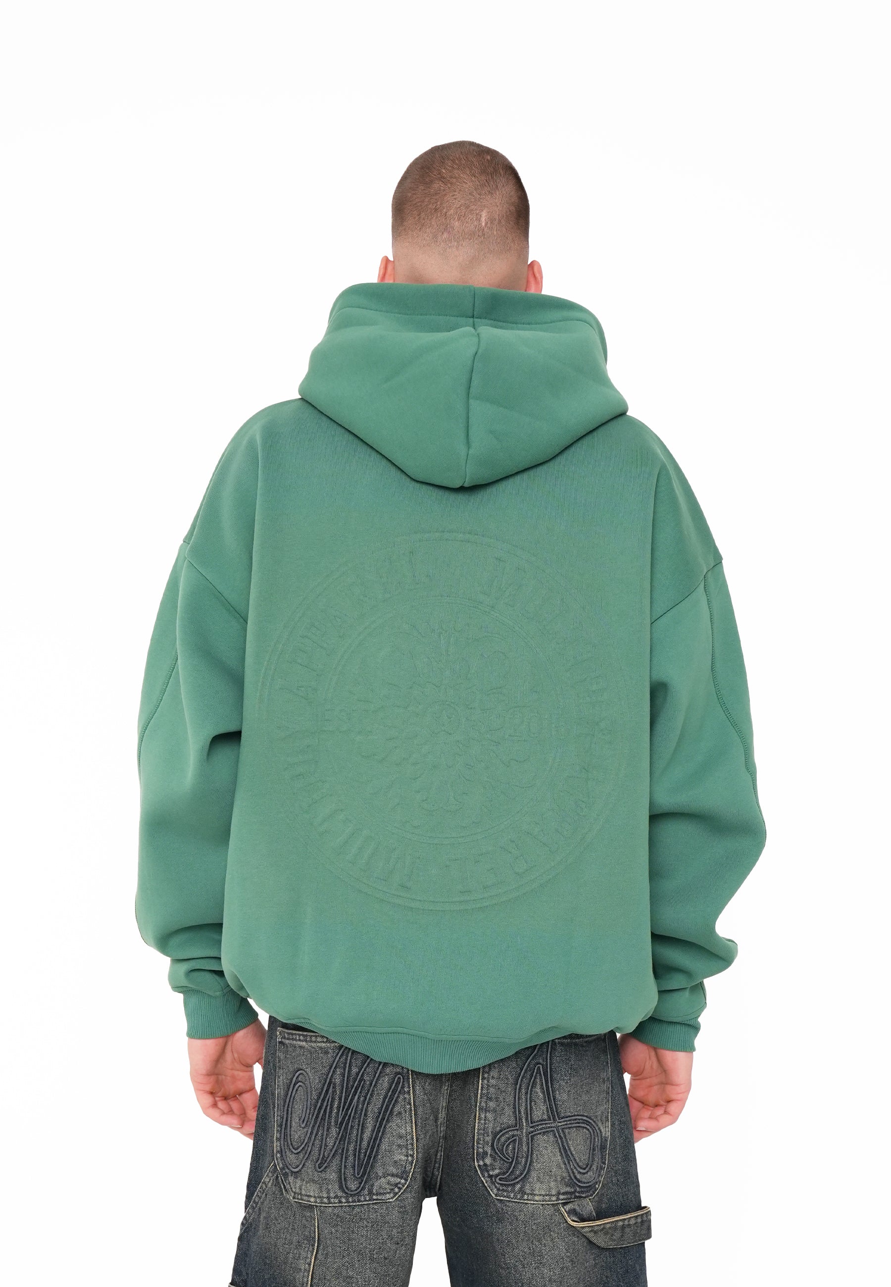 Oversize Zip Hoodie SEALED Smoke Pine