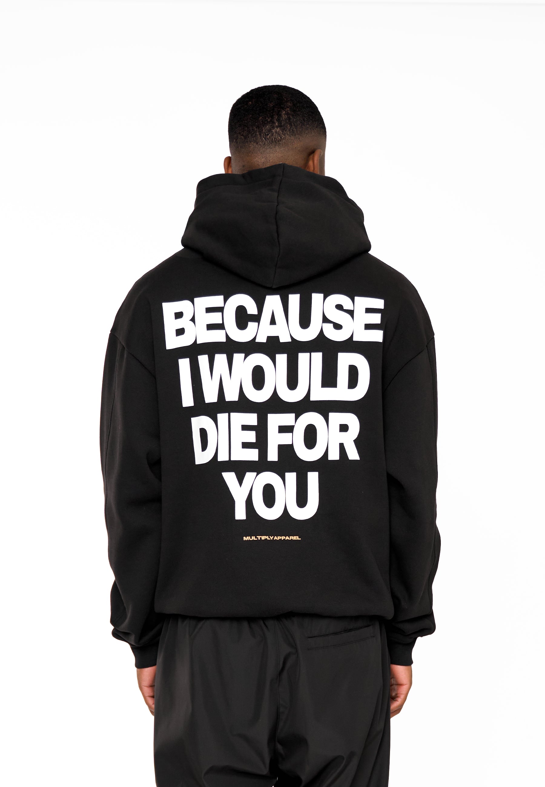 Multiply Apparel Oversize Hoodie DIE FOR YOU Black – weitere Ansicht 3