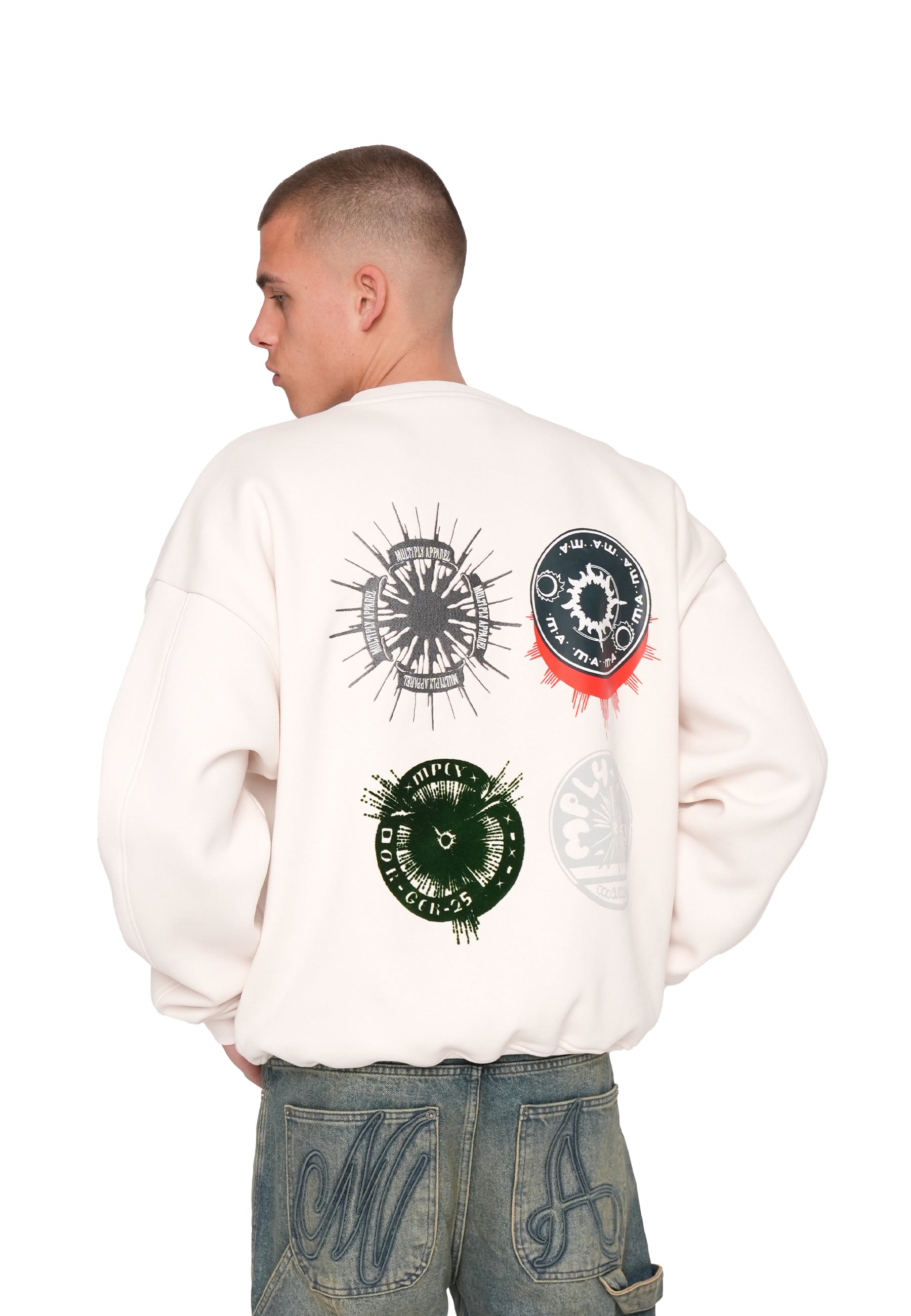 Multiply Apparel Oversize Sweatshirt ASSORTMENT White Sand – weitere Ansicht 5