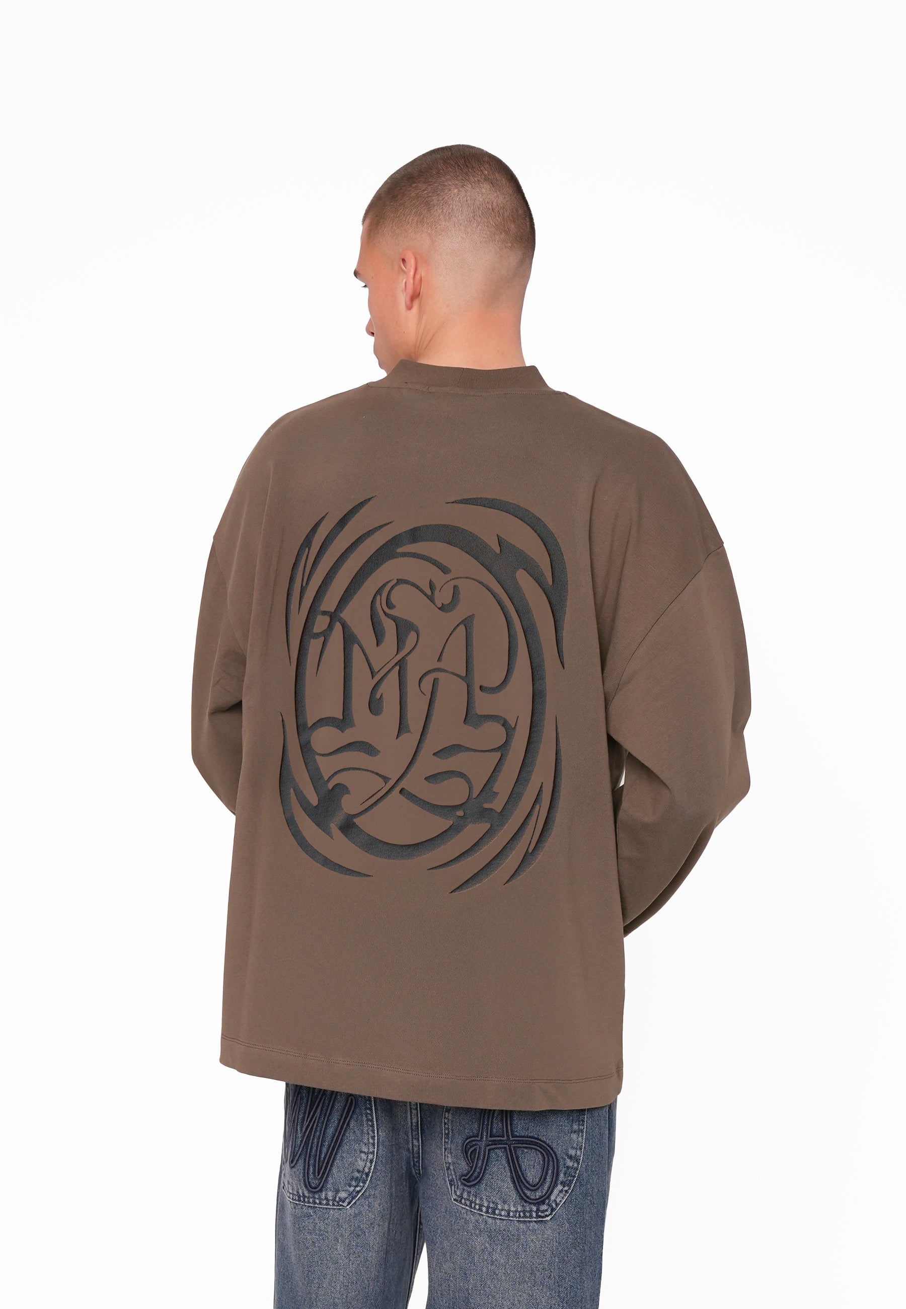 Multiply Apparel Oversize Longsleeve RADIAL Canteen – weitere Ansicht 5