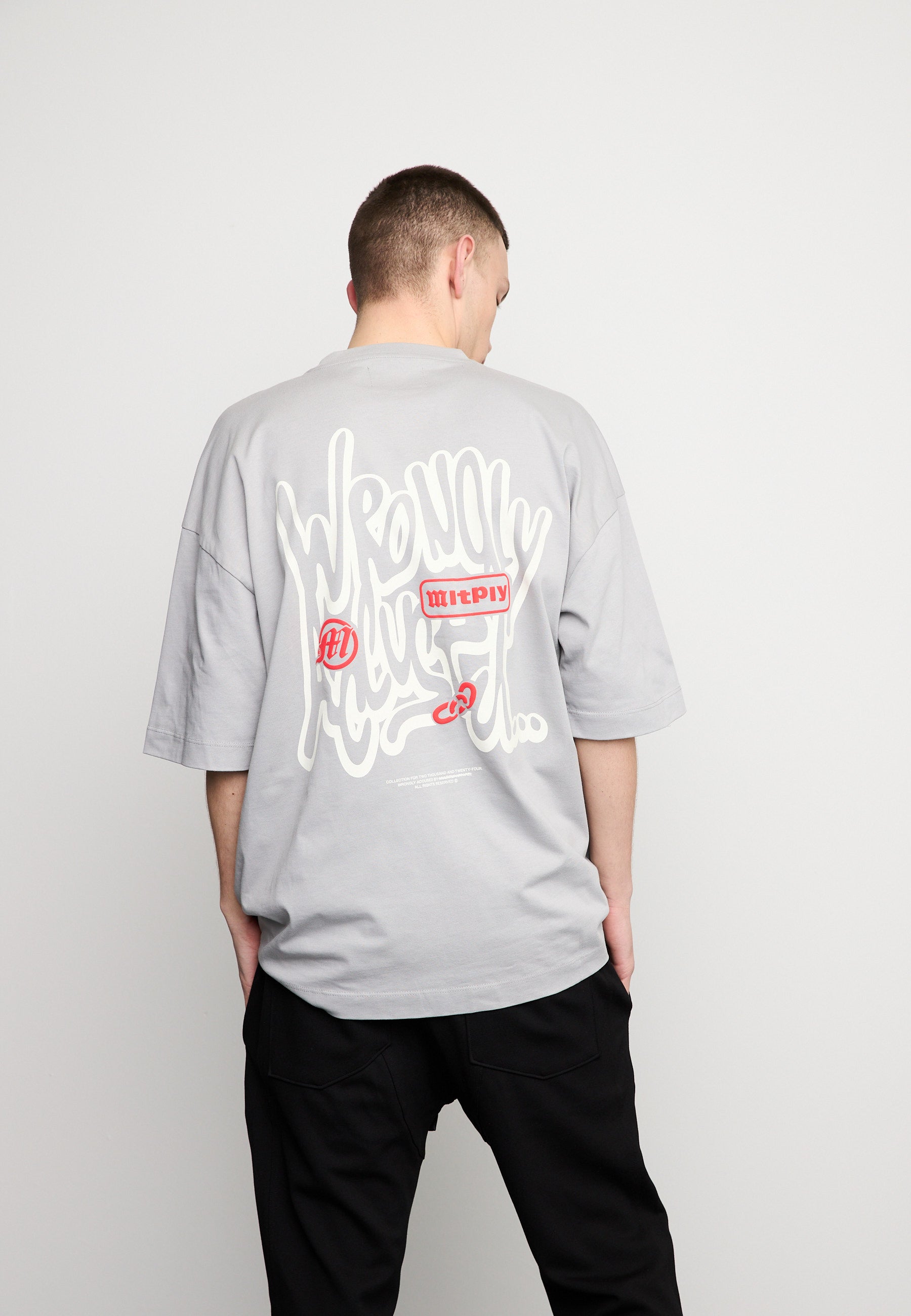 Oversize T-Shirt RIGHTS Ultimate Grey