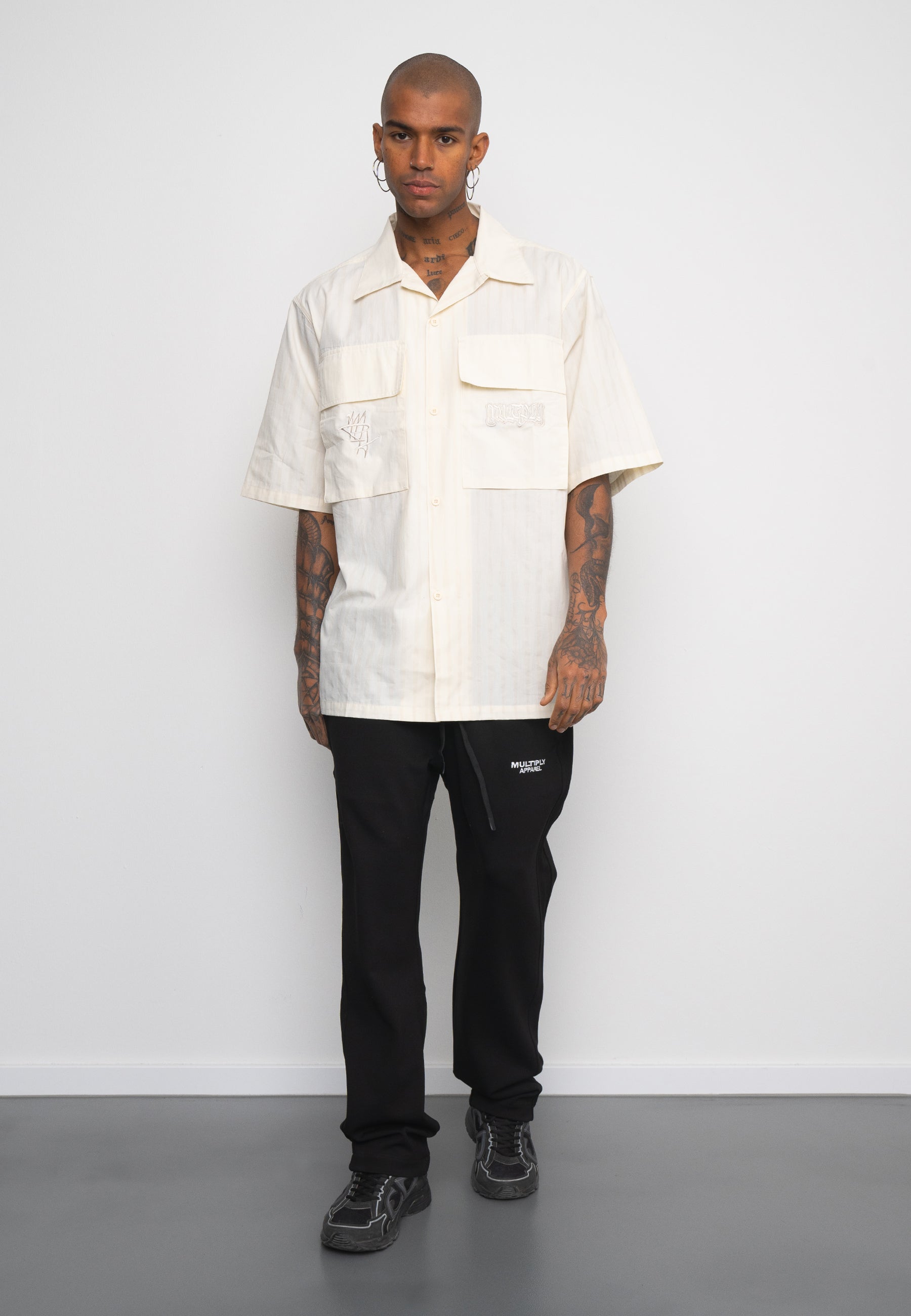 Oversize Shirt BARS White Asparagus