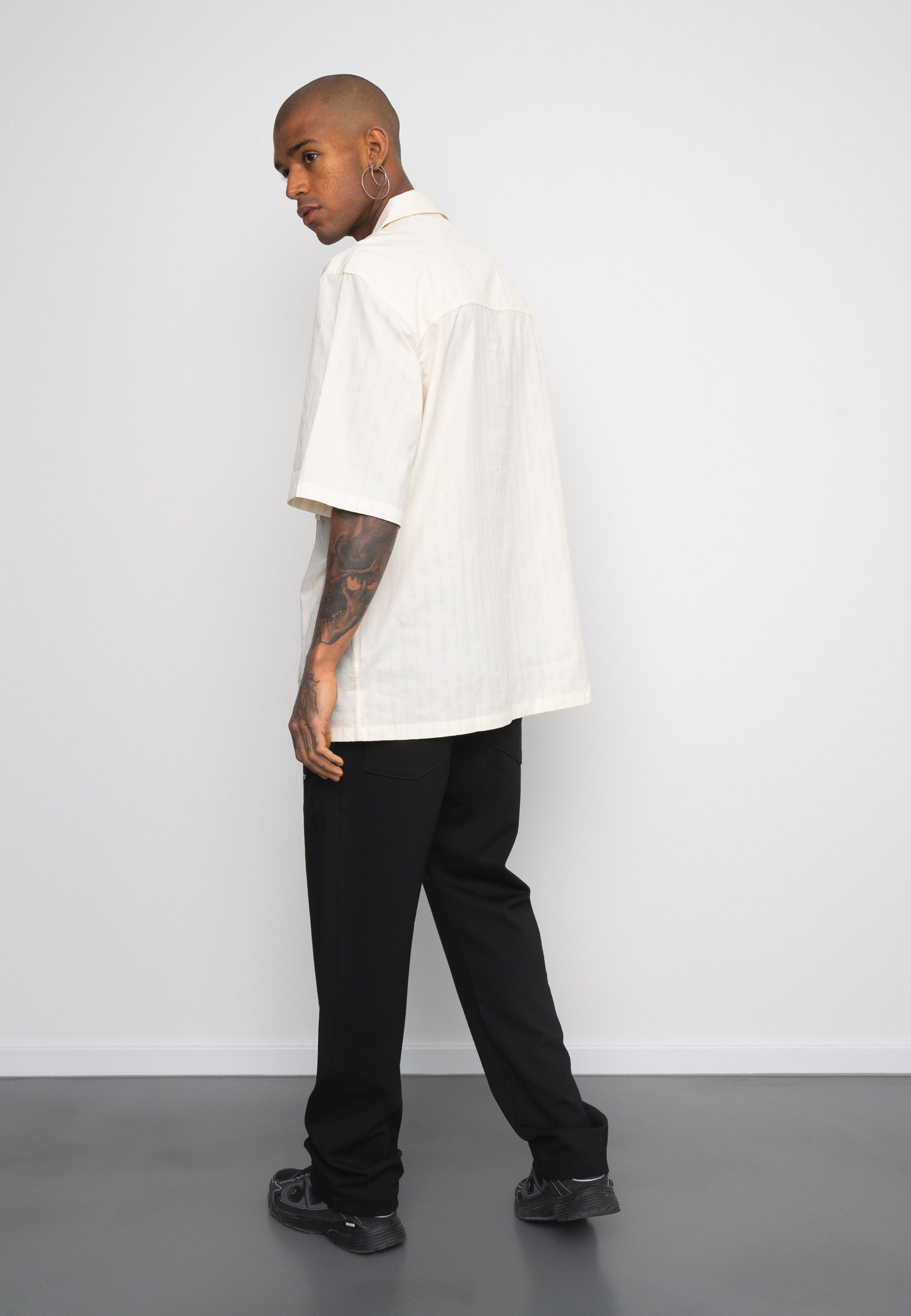 Oversize Shirt BARS White Asparagus