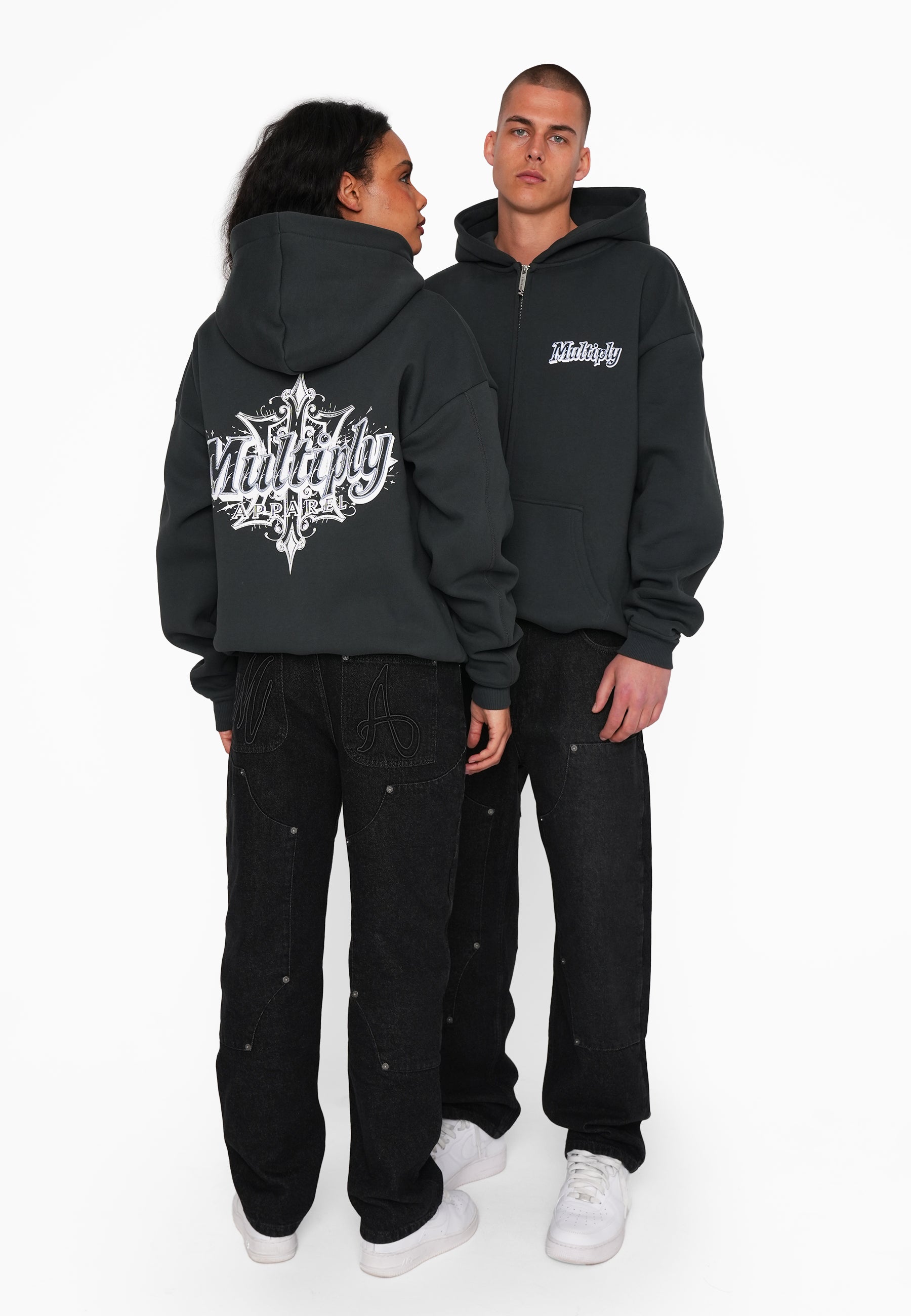 Oversize Zip Hoodie ZIG ZAG Forest River