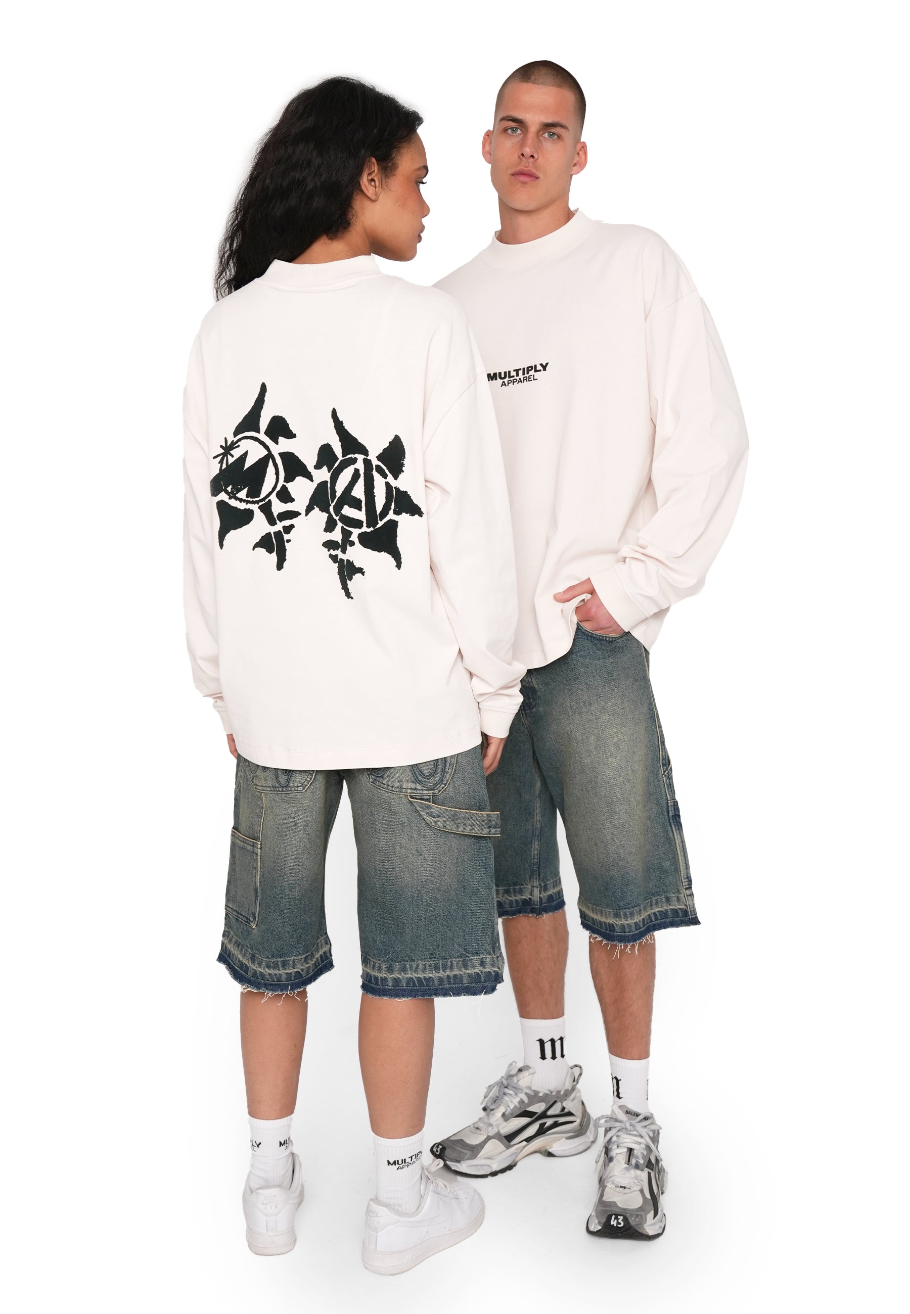 Oversize Longsleeve SUNFLOWER White Sand