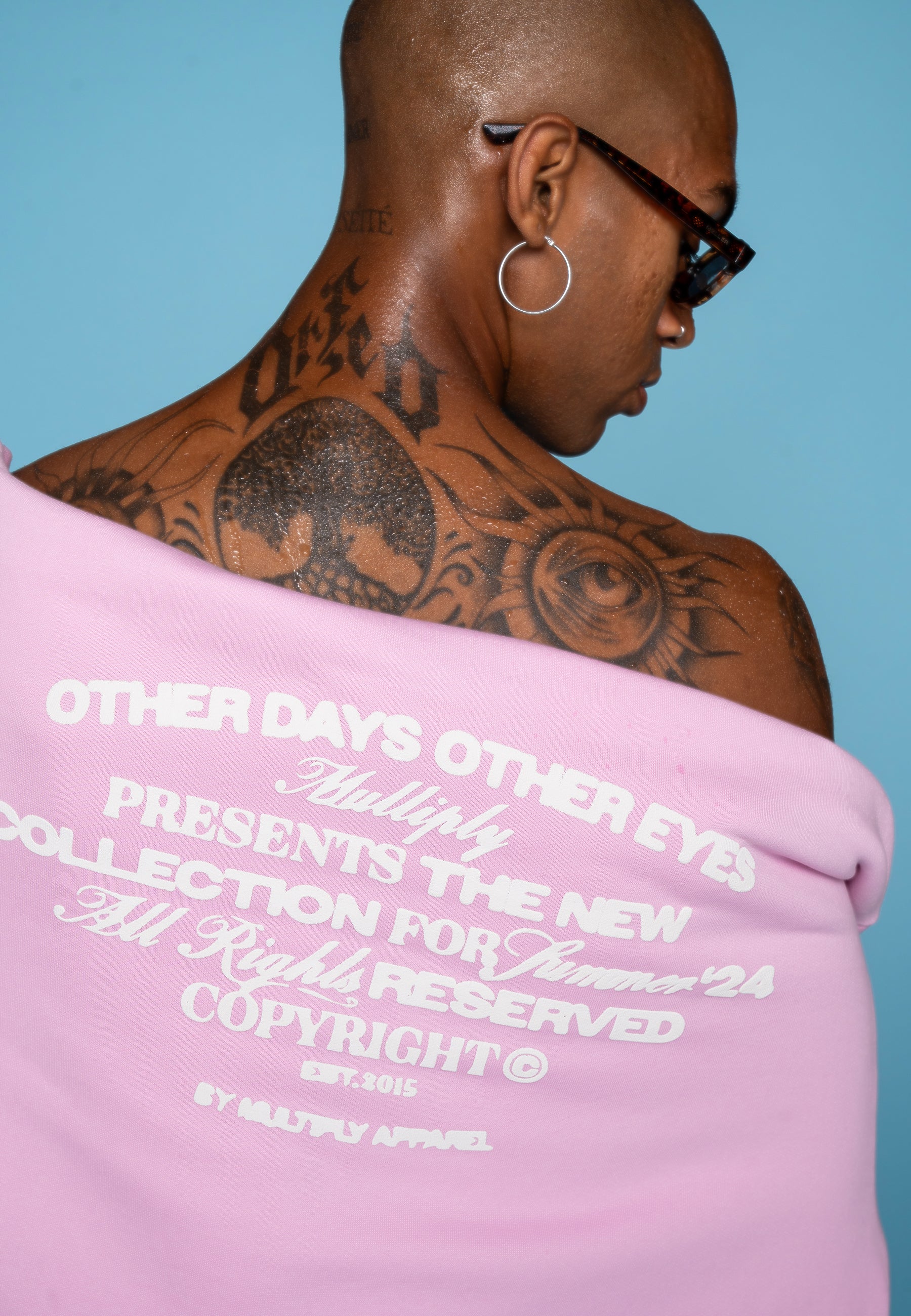 Oversize Zip Hoodie OTHER DAYS Pink Lavender