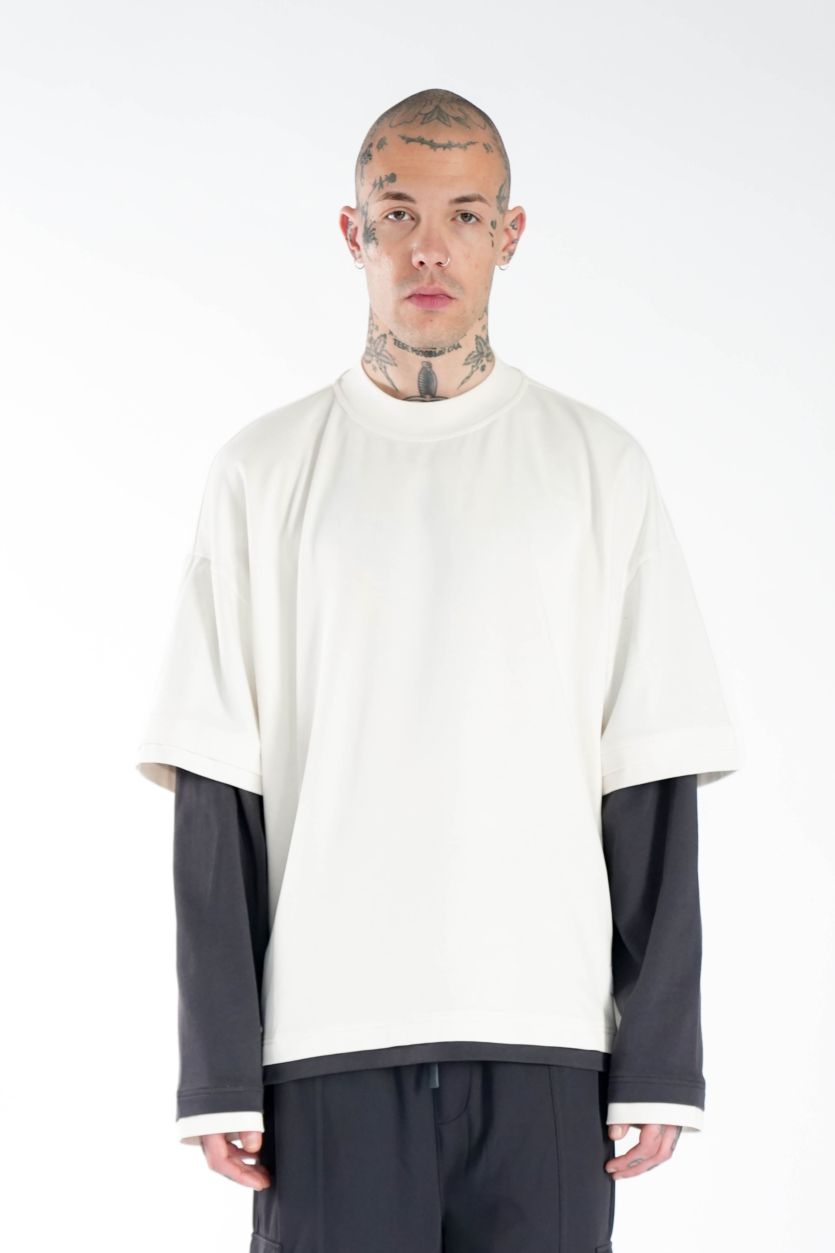 Oversize Double Longsleeve SUNSET Vasporous Gray