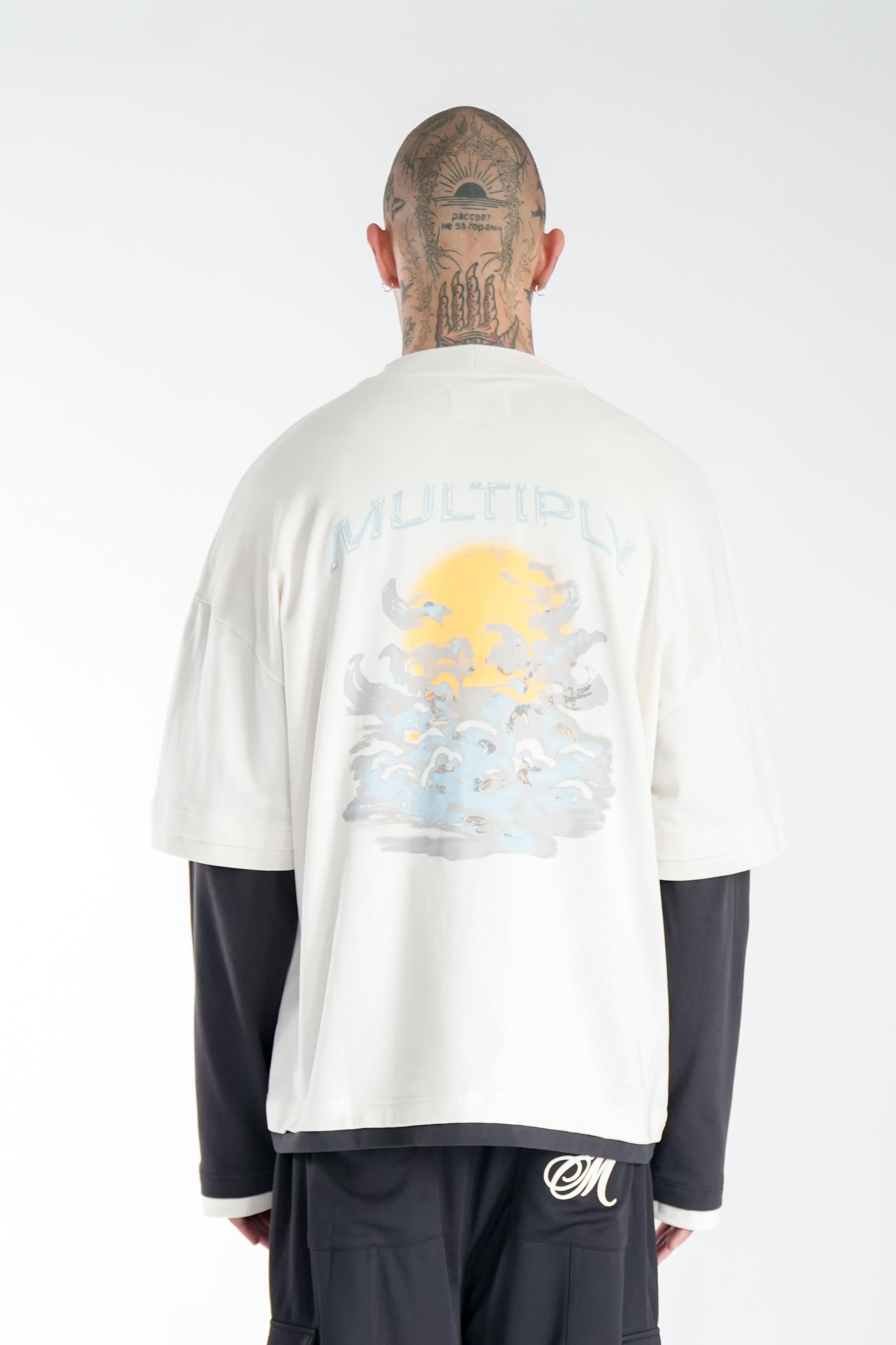 Oversize Double Longsleeve SUNSET Vasporous Gray