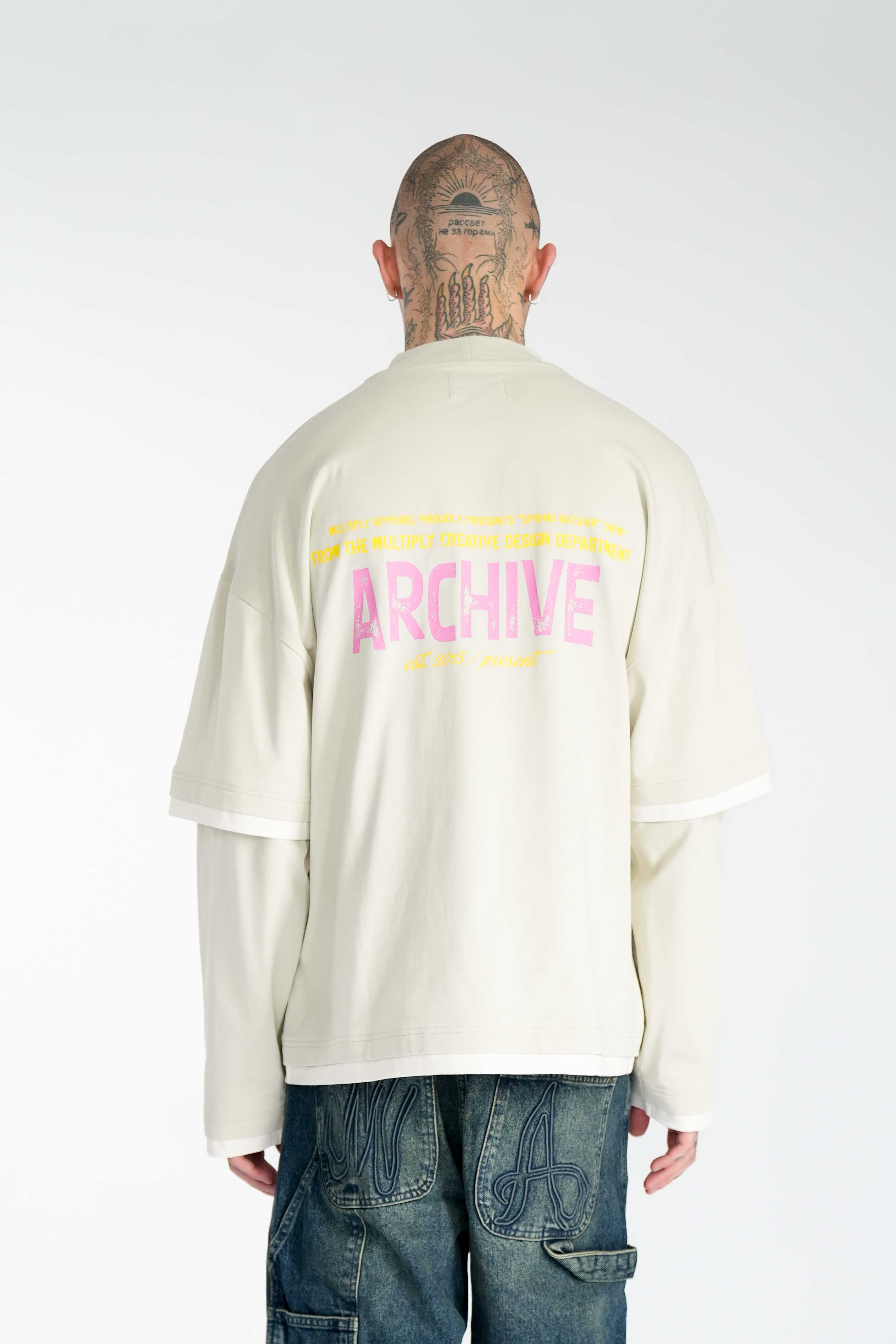 Oversize Double Longsleeve WESTERN Pelican