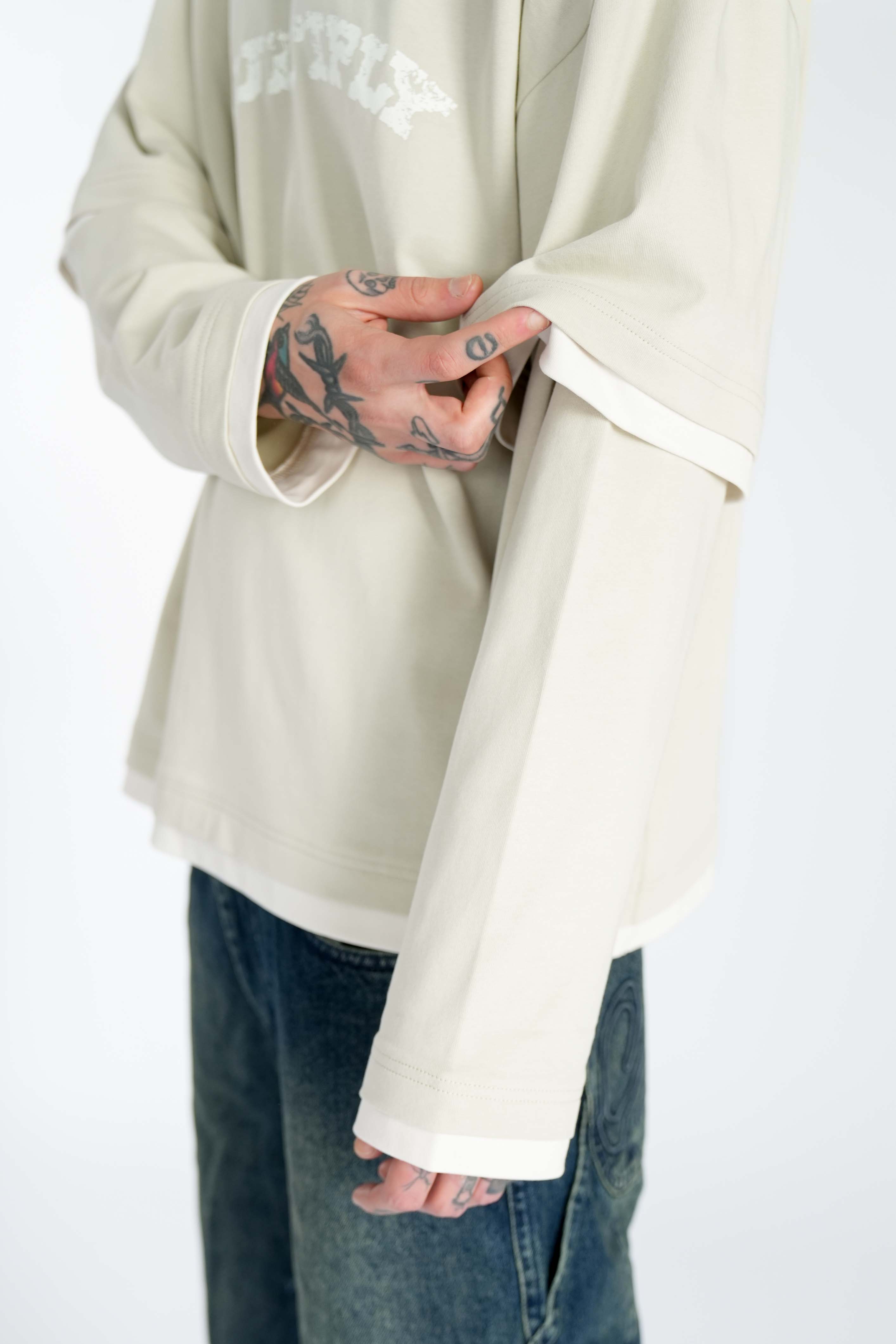 Oversize Double Longsleeve WESTERN Pelican