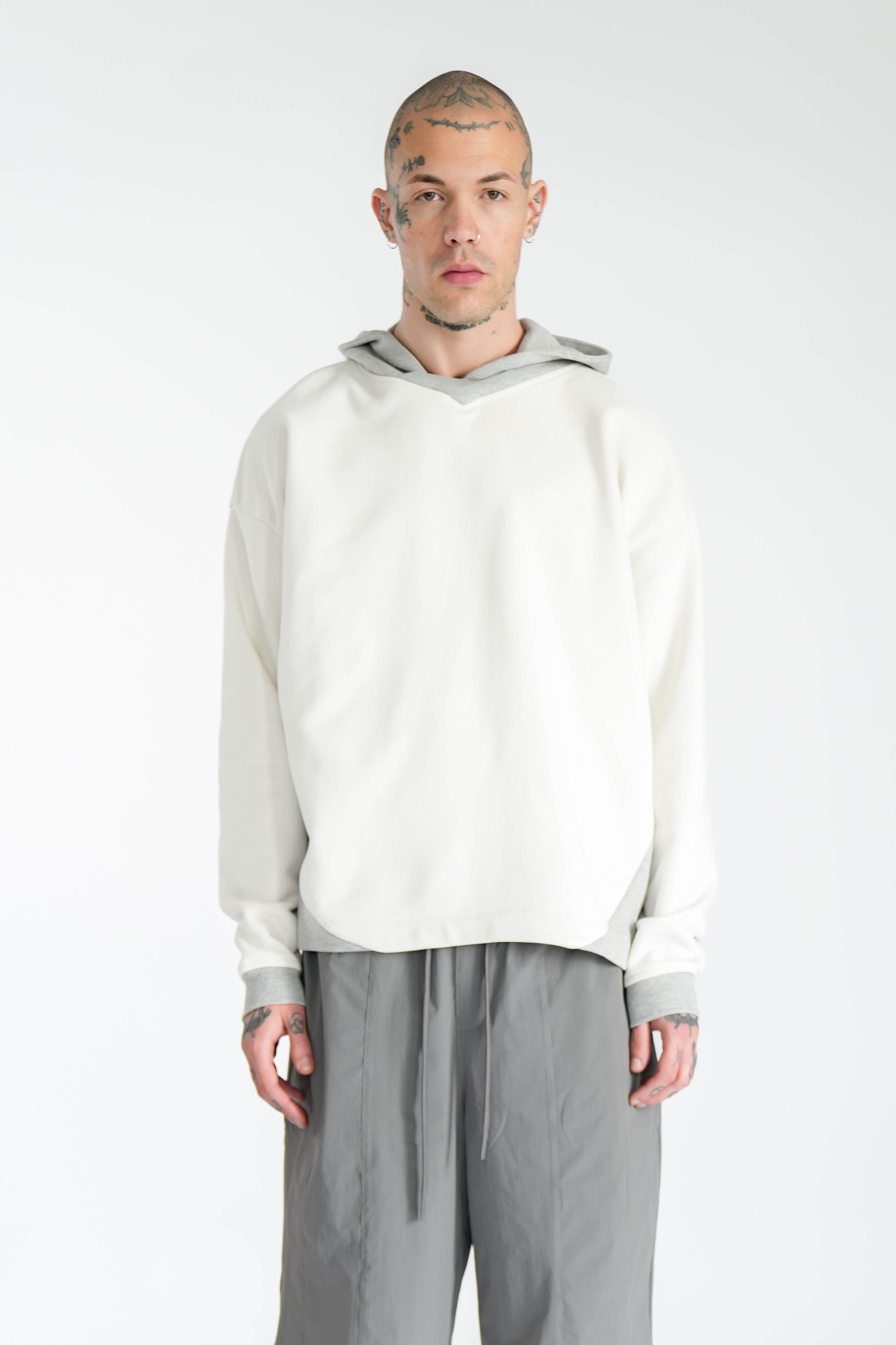 Multiply Apparel Oversize Hoodie DUALITY Grey Melange – weitere Ansicht 3