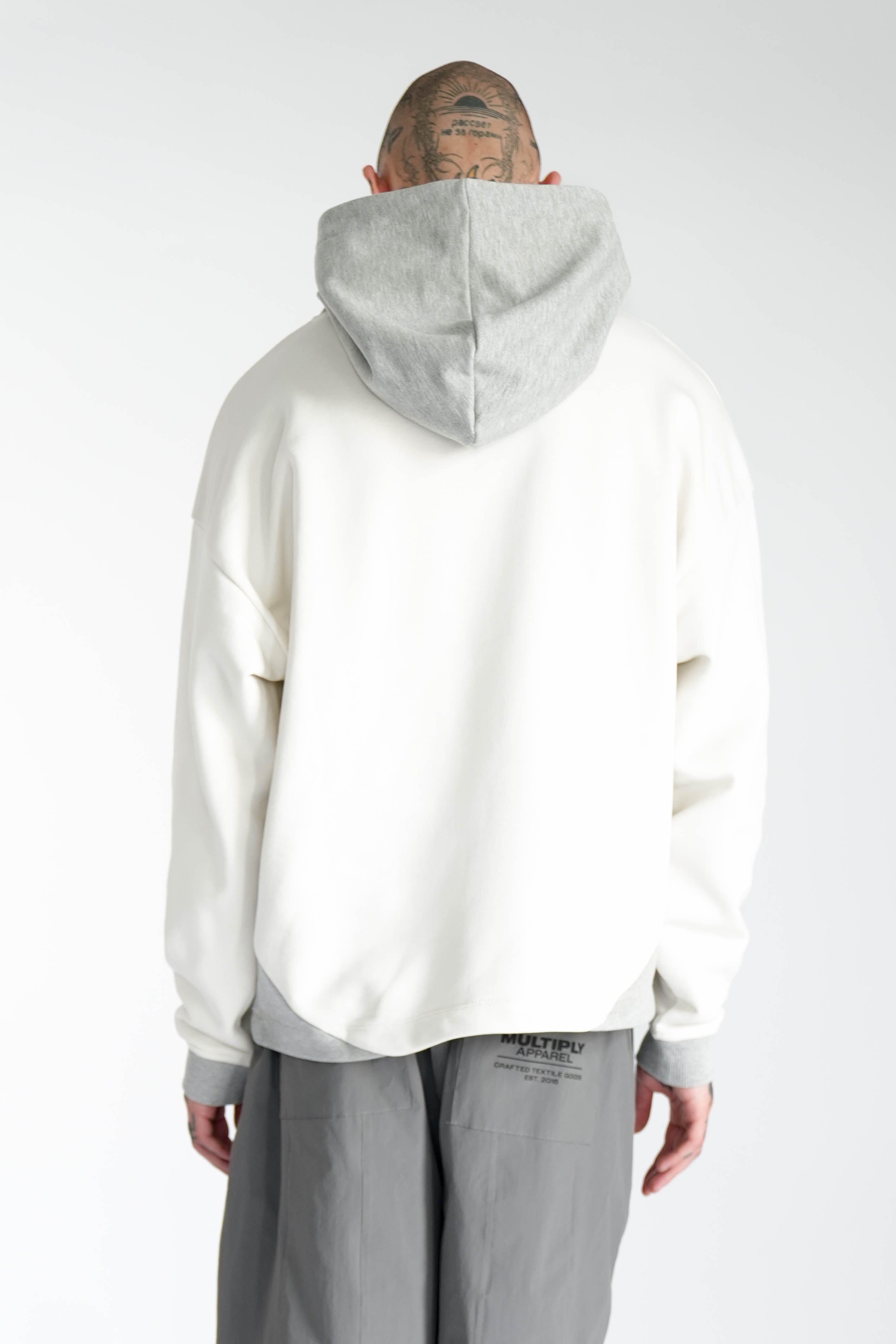 Multiply Apparel Oversize Hoodie DUALITY Grey Melange – weitere Ansicht 4