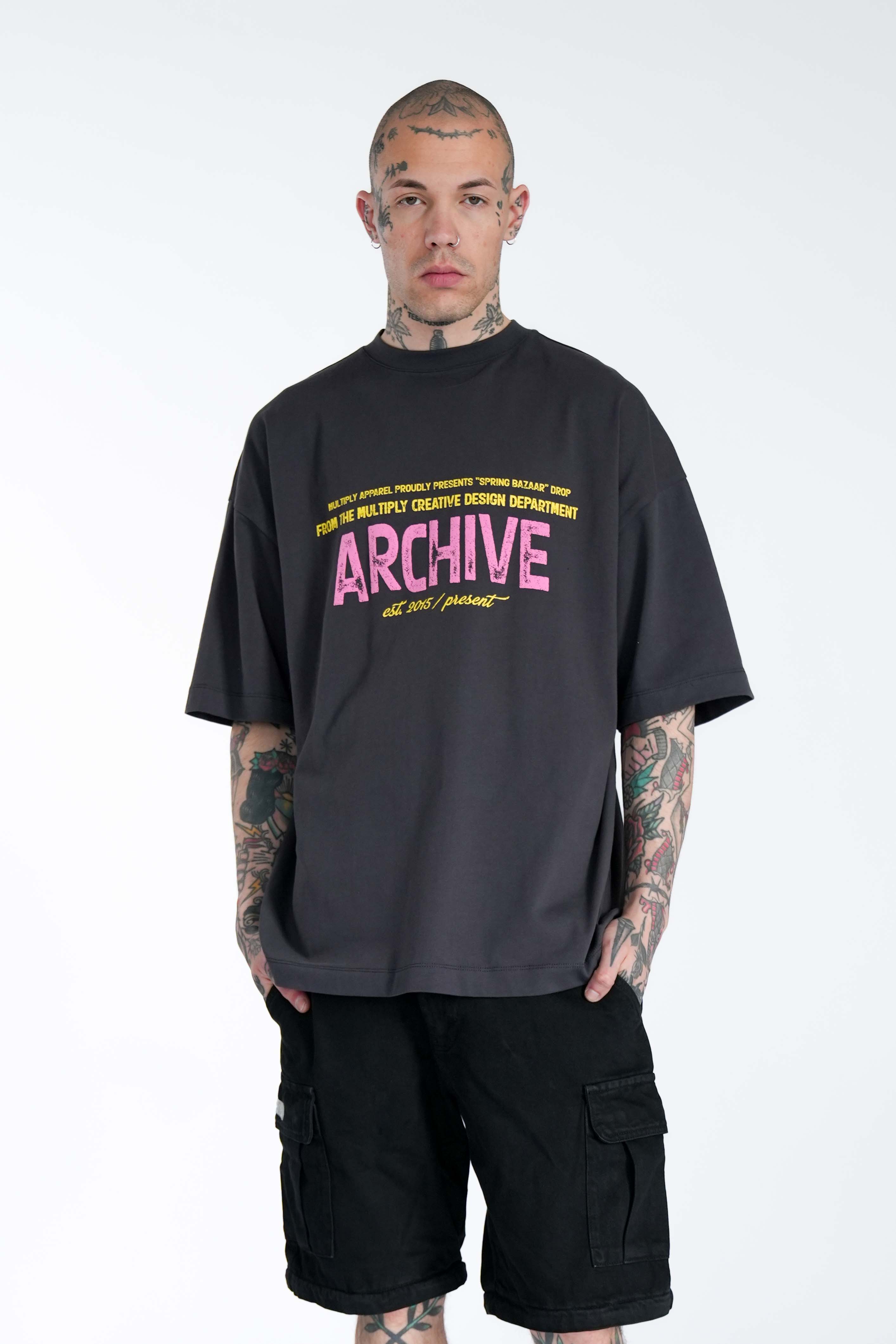 Multiply Apparel Oversize T-Shirt ARCHIVE Black Soda – weitere Ansicht 5