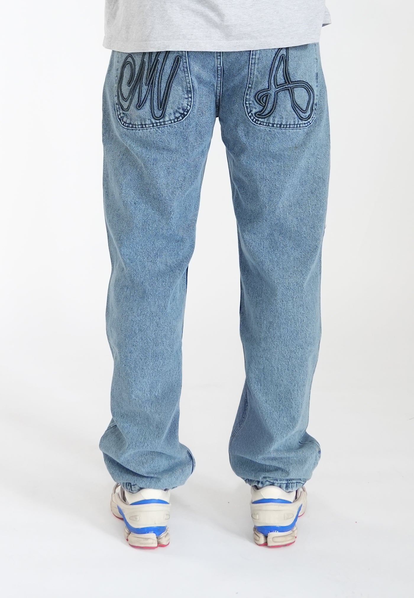 Wide Straight Jeans Slick Light Blue