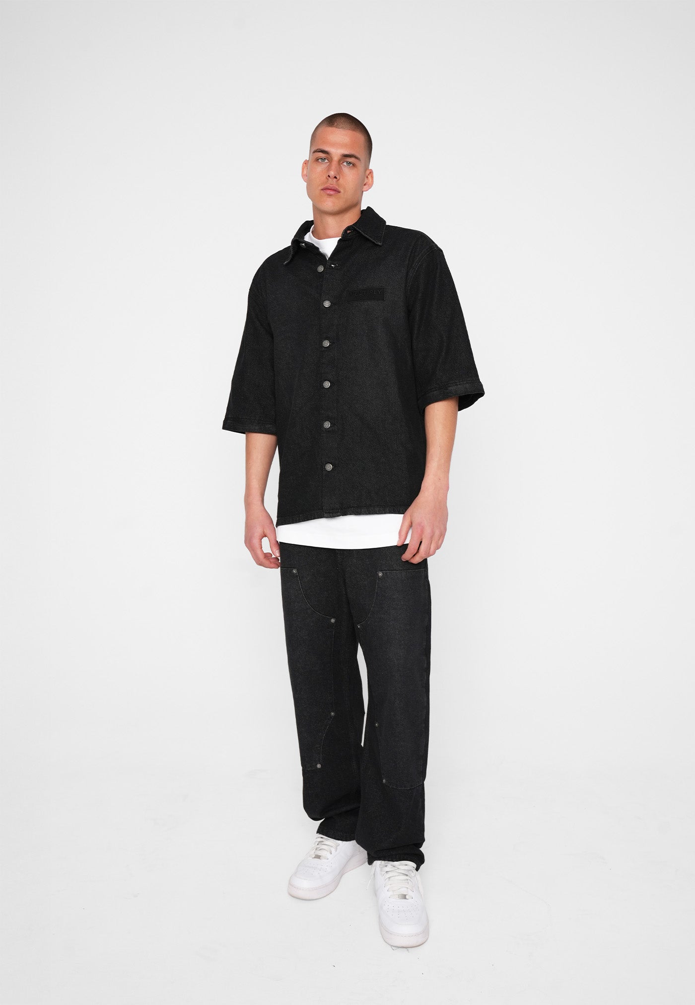 Denim Double Sleeve Shirt Slider