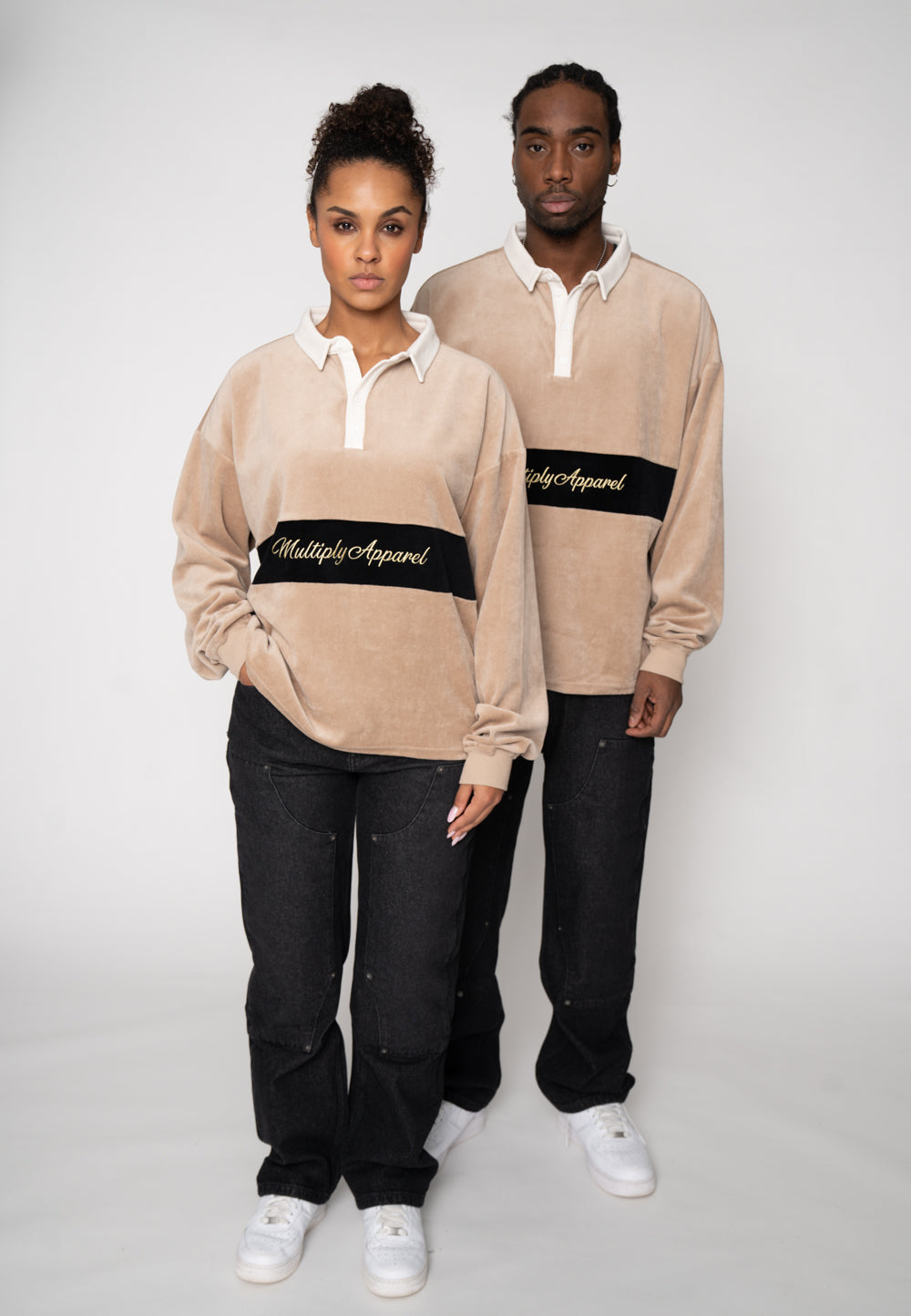 Multiply Apparel Oversize Longsleeve Polo DASHING Weathered Teak – weitere Ansicht 4