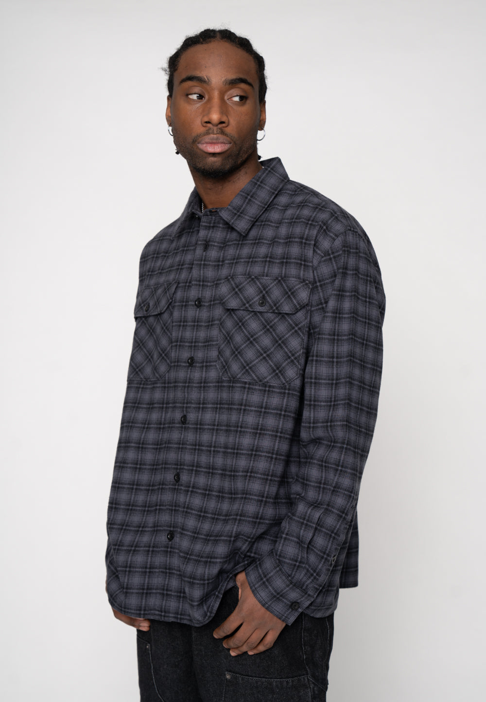 Multiply Apparel Flannel Shirt Trade Blue – weitere Ansicht 6