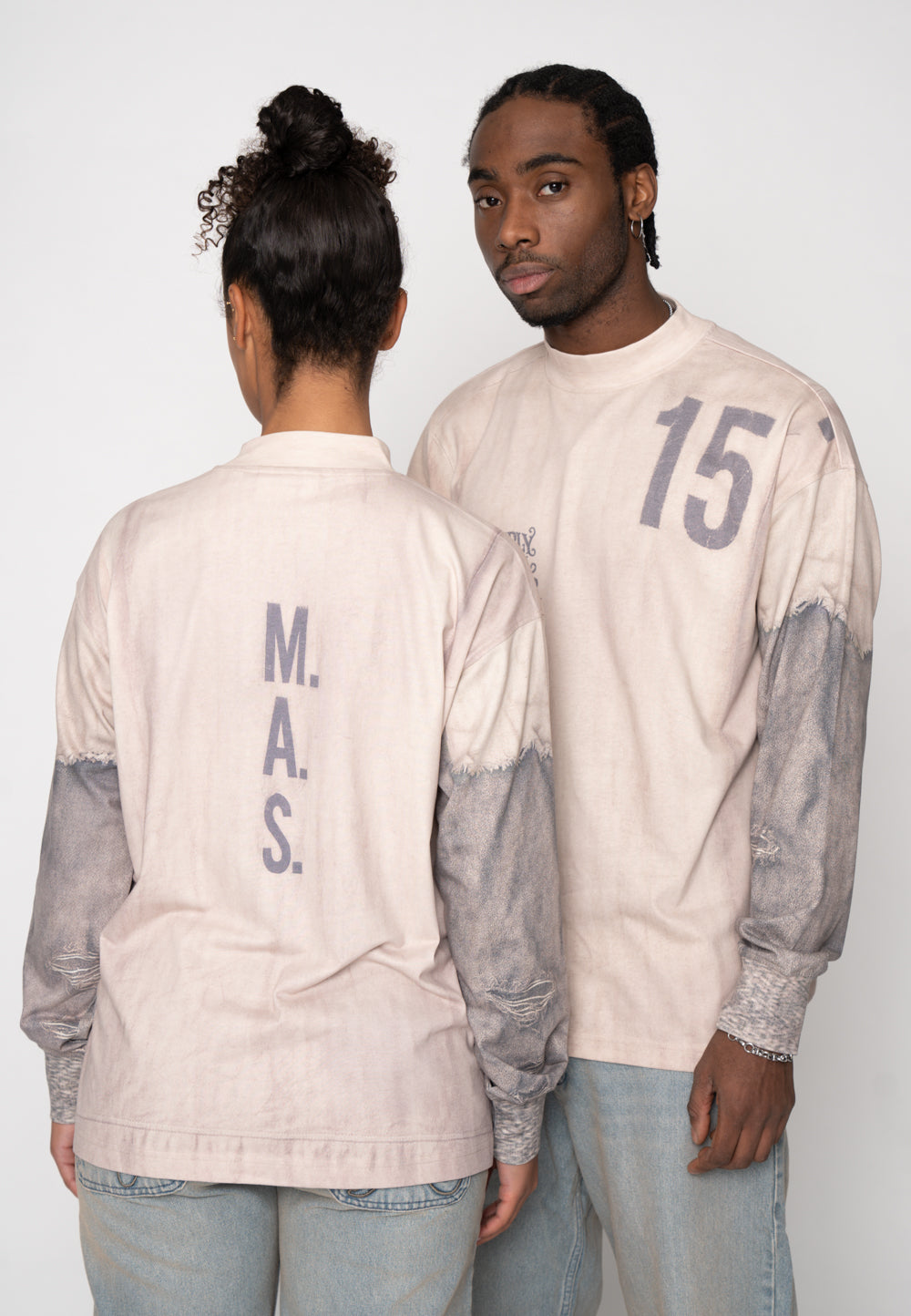 Multiply Apparel Oversize Longsleeve MEDLEY Cloud Cream – Frontalansicht