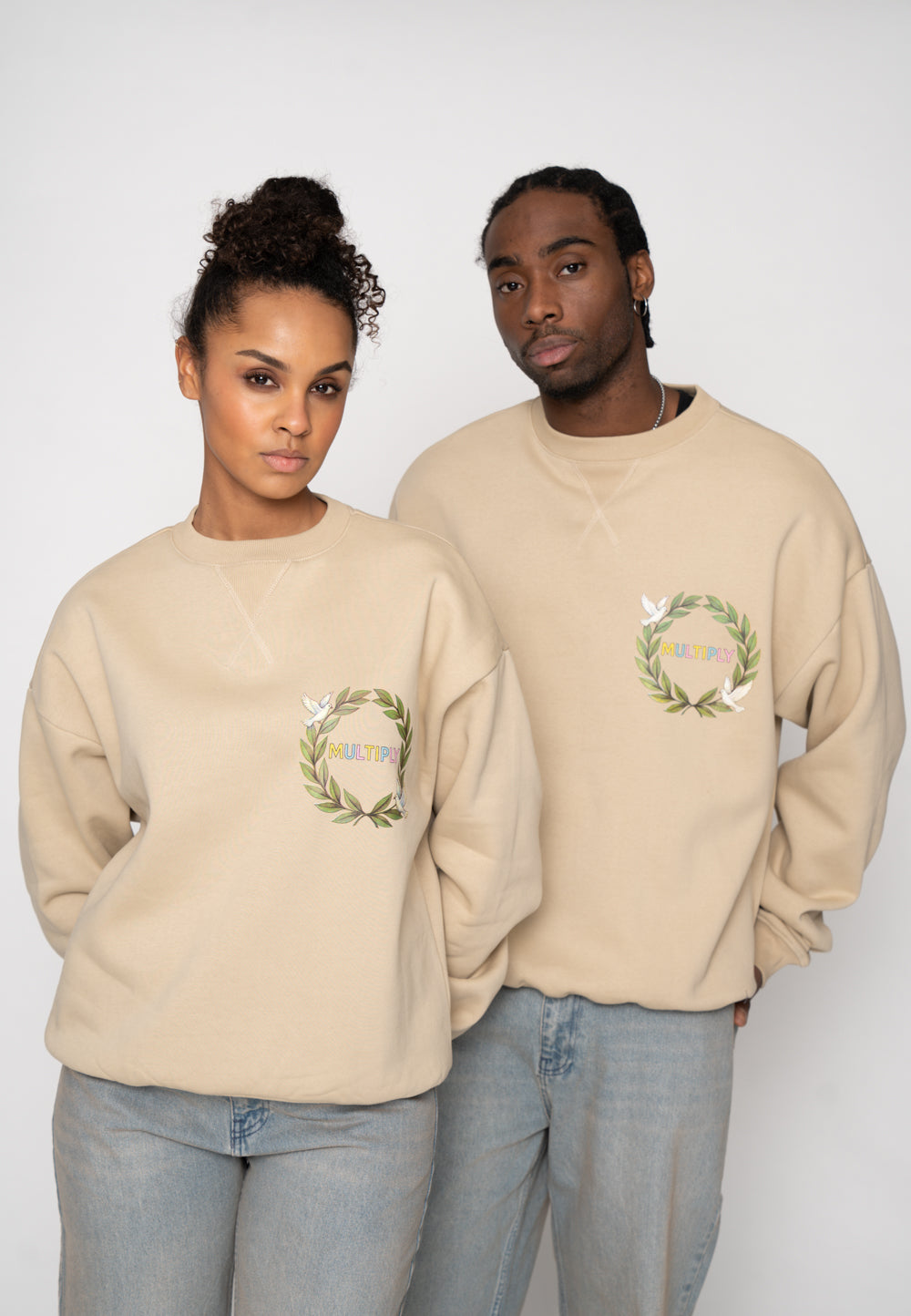 Multiply Apparel Oversize Sweatshirt RIVIERA Fields of Rye – weitere Ansicht 4