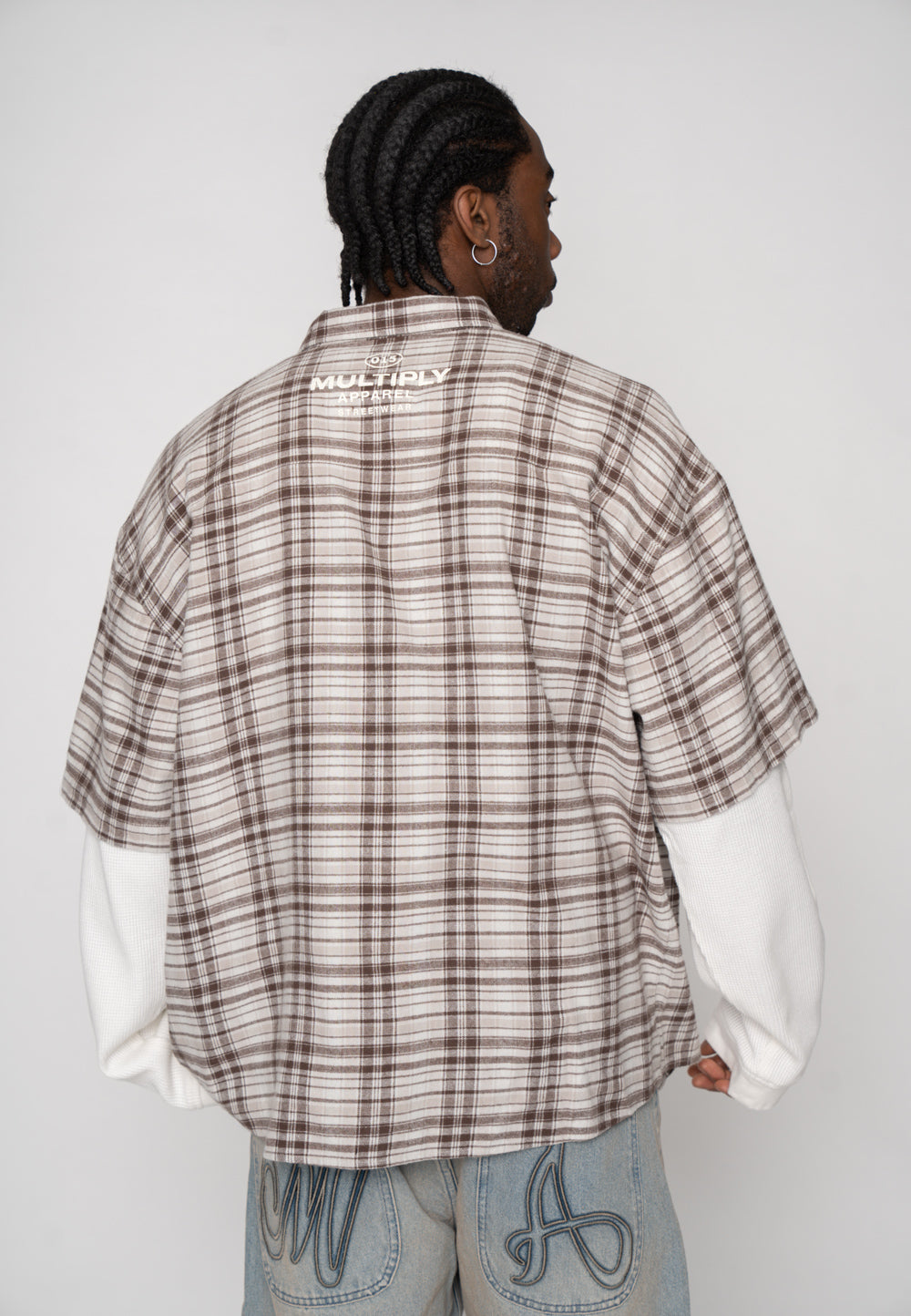 Multiply Apparel Oversize Double Longsleeve BANDING Glacier Gray – weitere Ansicht 7