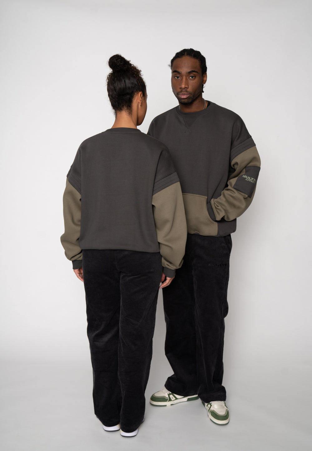 Multiply Apparel Oversize Sweatshirt STACK Black Soda Washed – weitere Ansicht 4