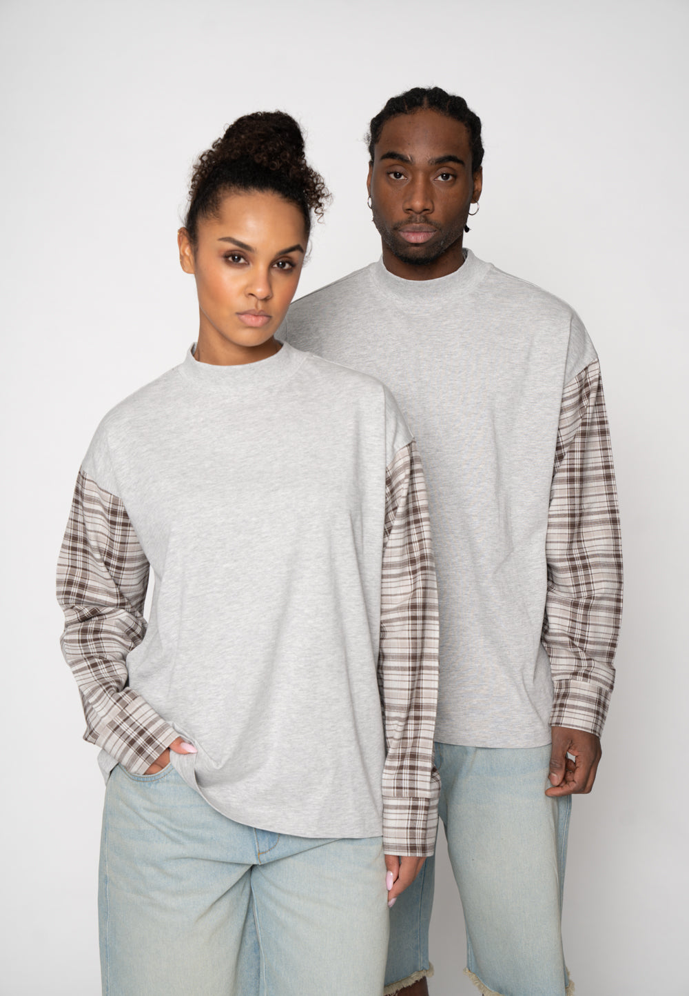 Multiply Apparel Oversize Longsleeve SHACKLE Grey Melange – weitere Ansicht 4