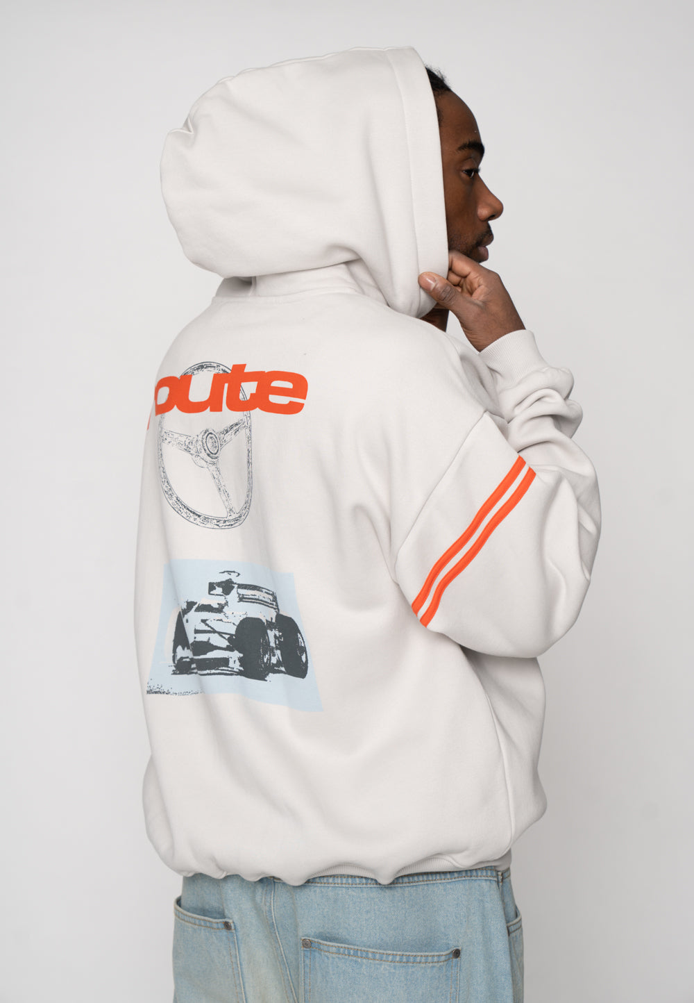 Multiply Apparel Oversize Zip Hoodie AUTOMOTIVE Glacier Gray – weitere Ansicht 7