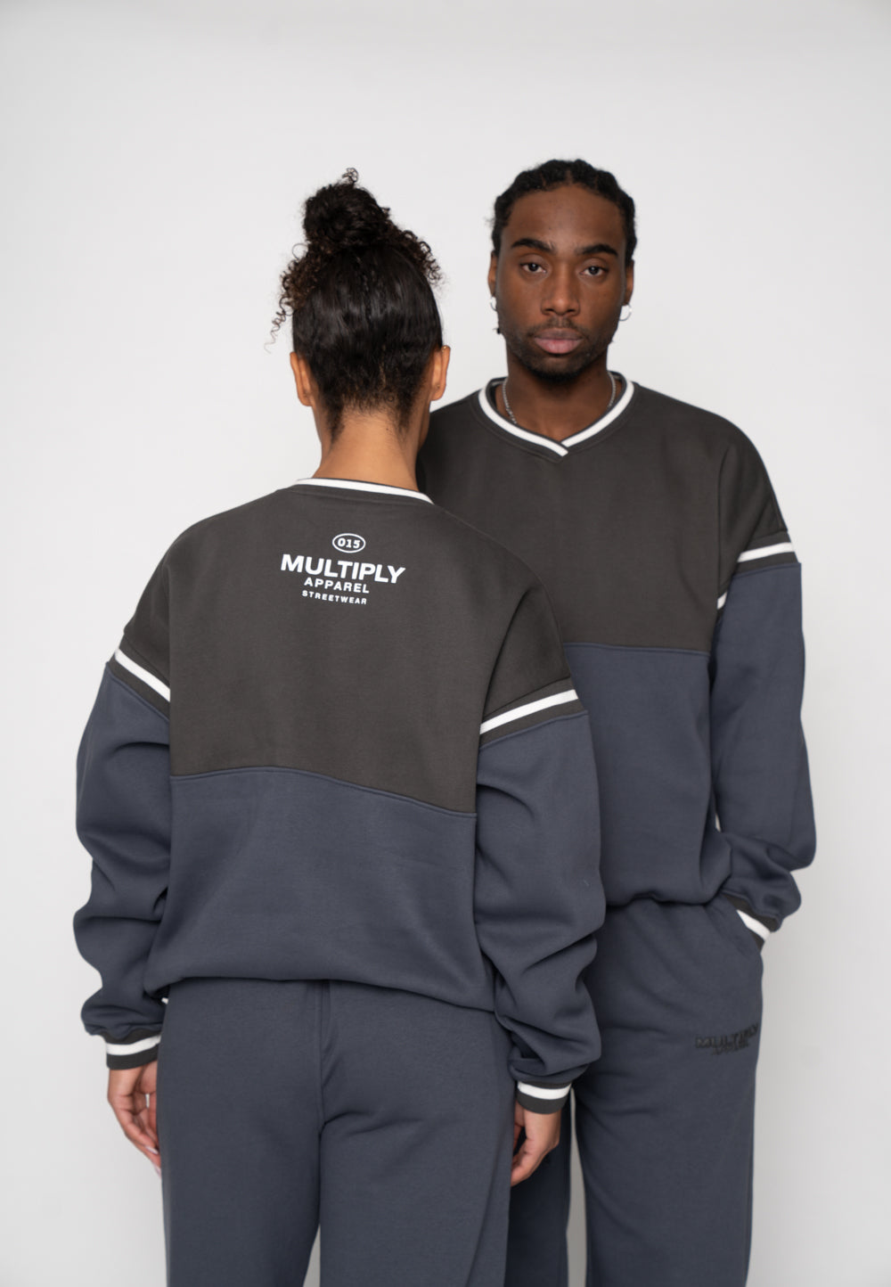 Multiply Apparel Oversize Sweatshirt BANDED Ombre Blue – weitere Ansicht 4