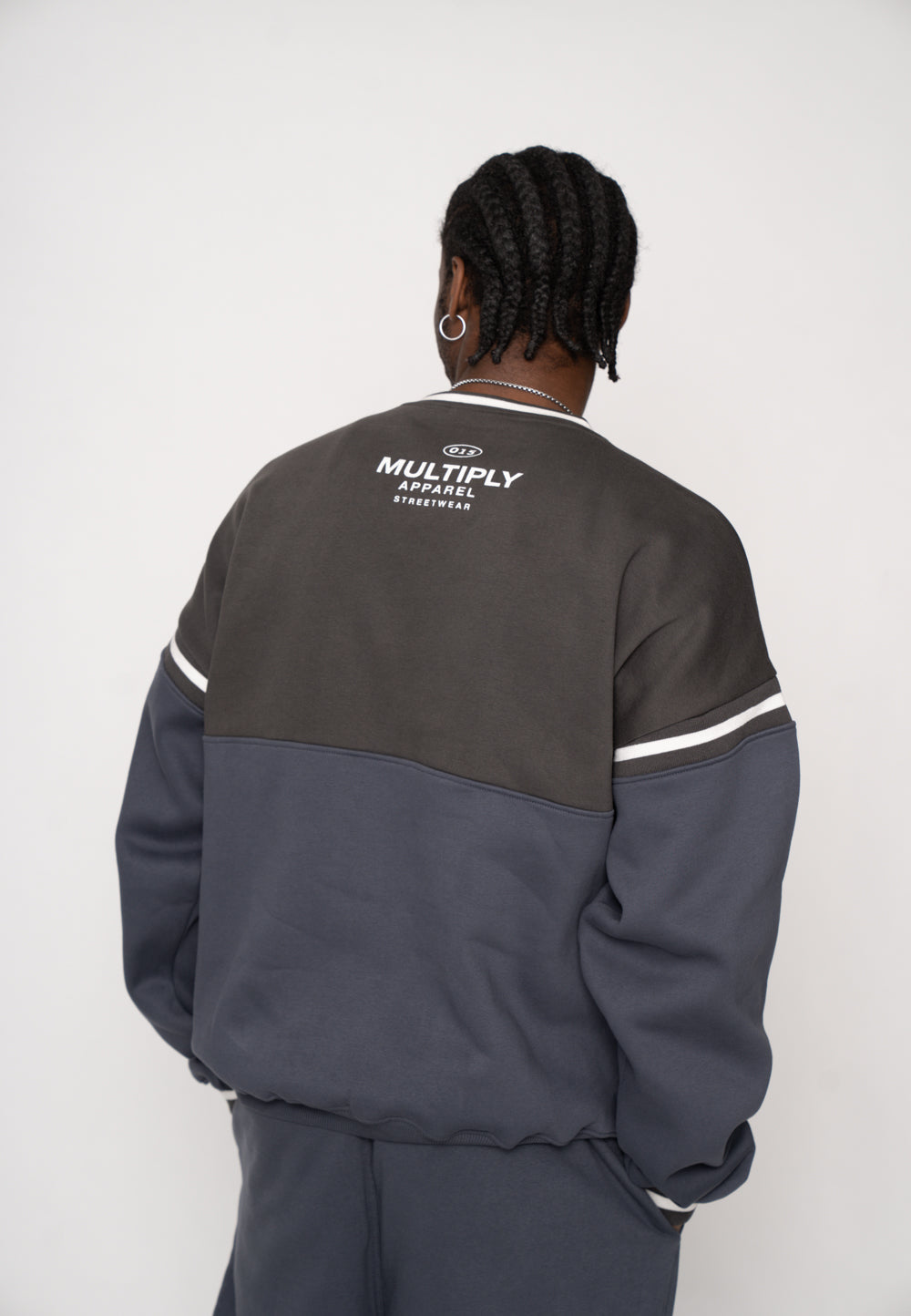 Multiply Apparel Oversize Sweatshirt BANDED Ombre Blue – weitere Ansicht 7