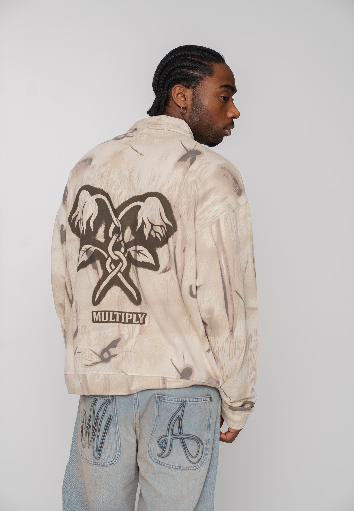 Multiply Apparel Oversize Sweatshirt Polo WILTED Castle Wall – weitere Ansicht 4