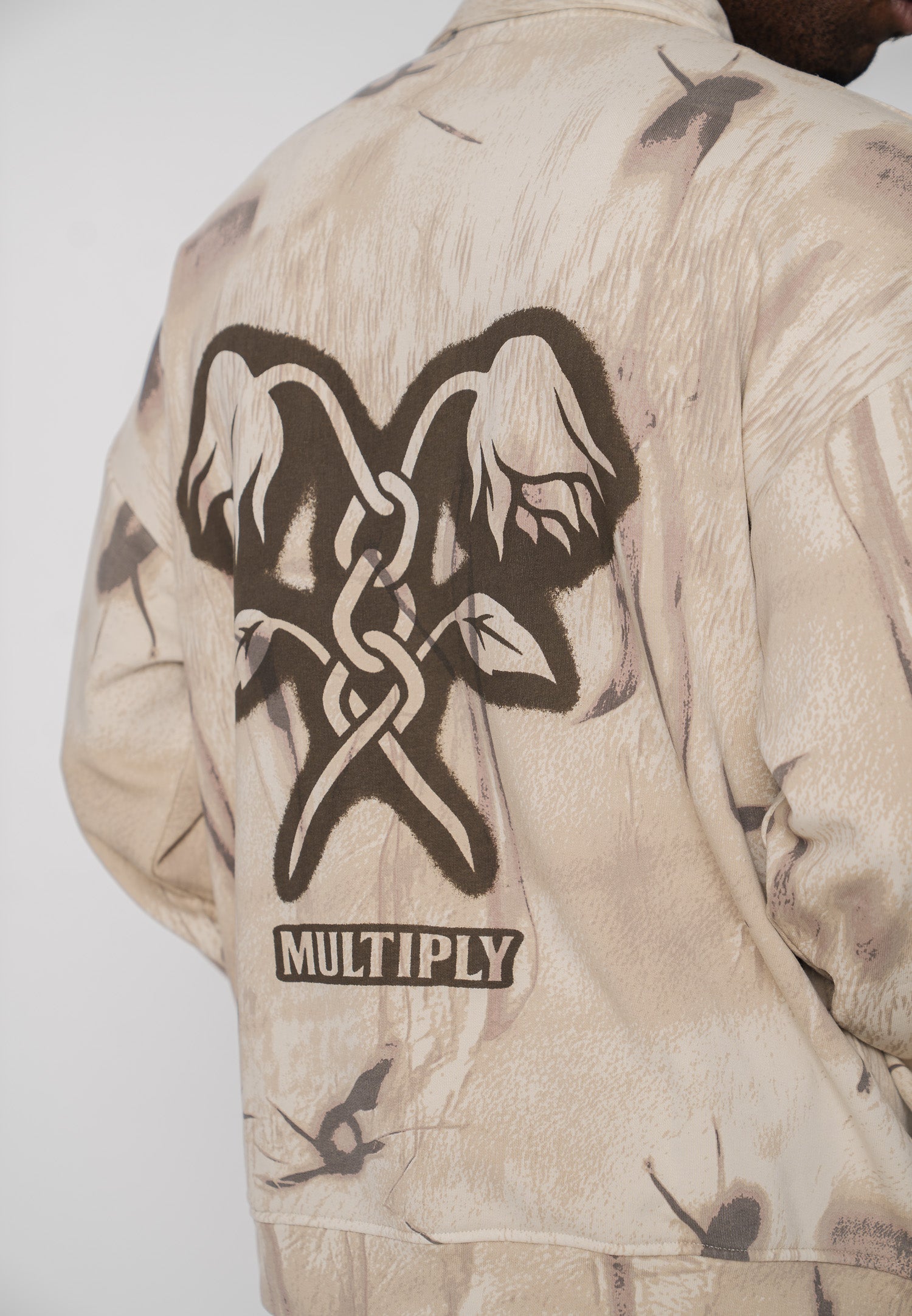 Multiply Apparel Oversize Sweatshirt Polo WILTED Castle Wall – weitere Ansicht 2