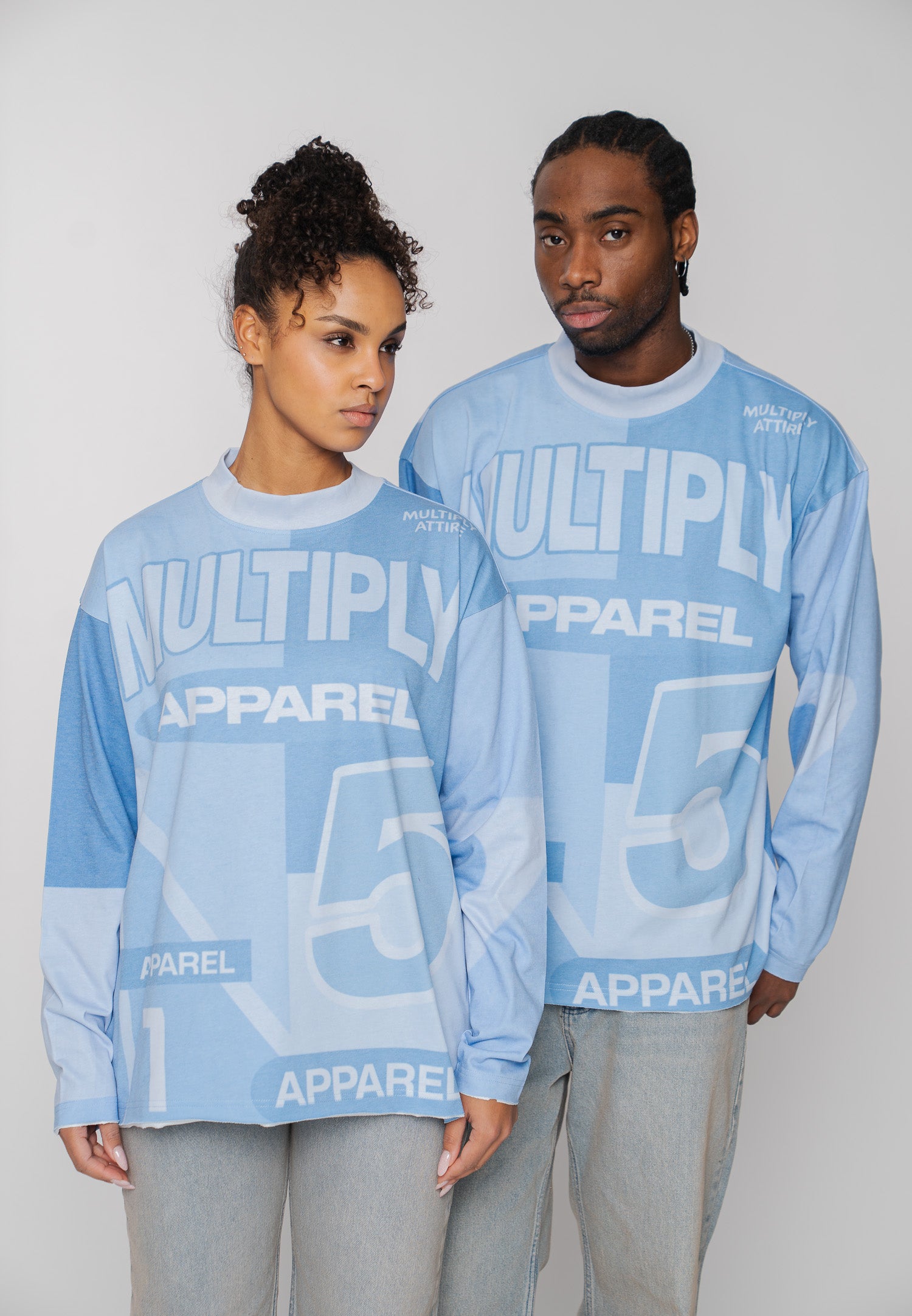 Multiply Apparel Oversize Longsleeve QUAD Tradewinds – weitere Ansicht 2