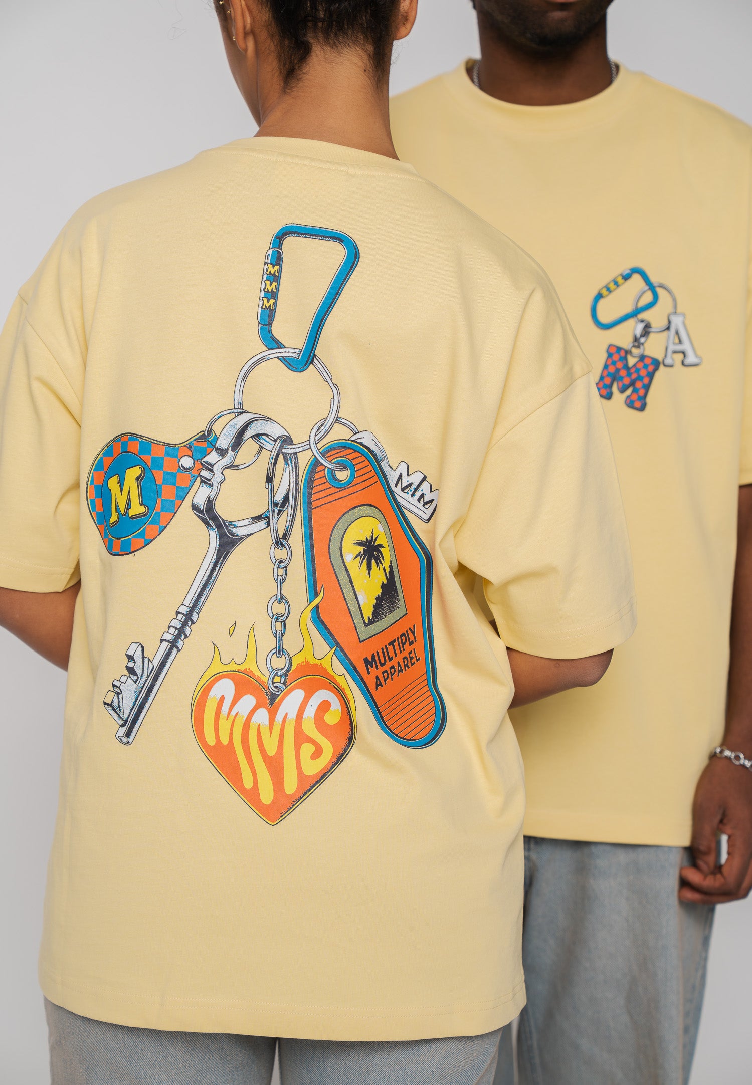 Multiply Apparel Oversize T-Shirt KEY CHAIN Straw – weitere Ansicht 5