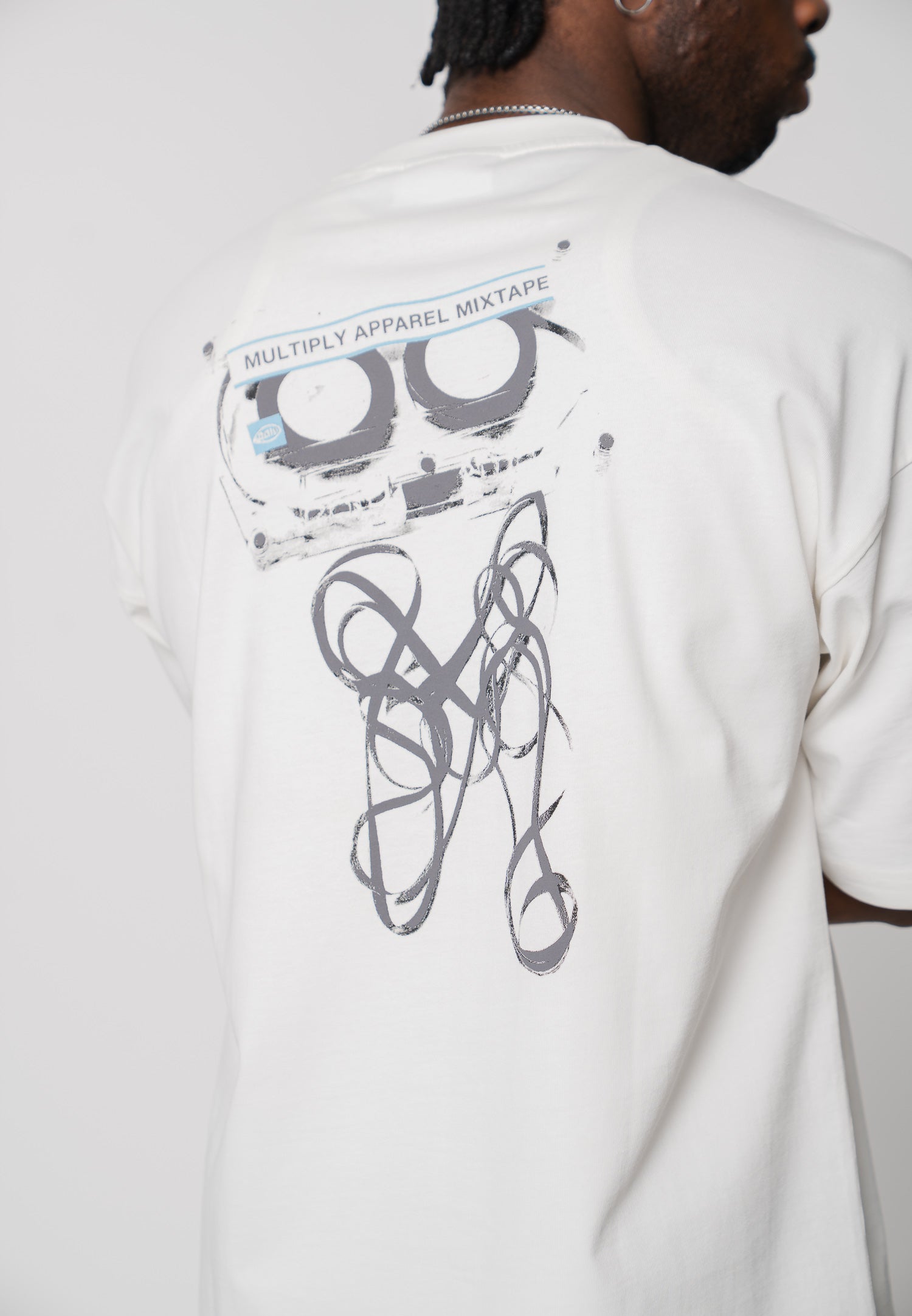 Oversize longsleeve HORSE SKETCH Black Soda Washed