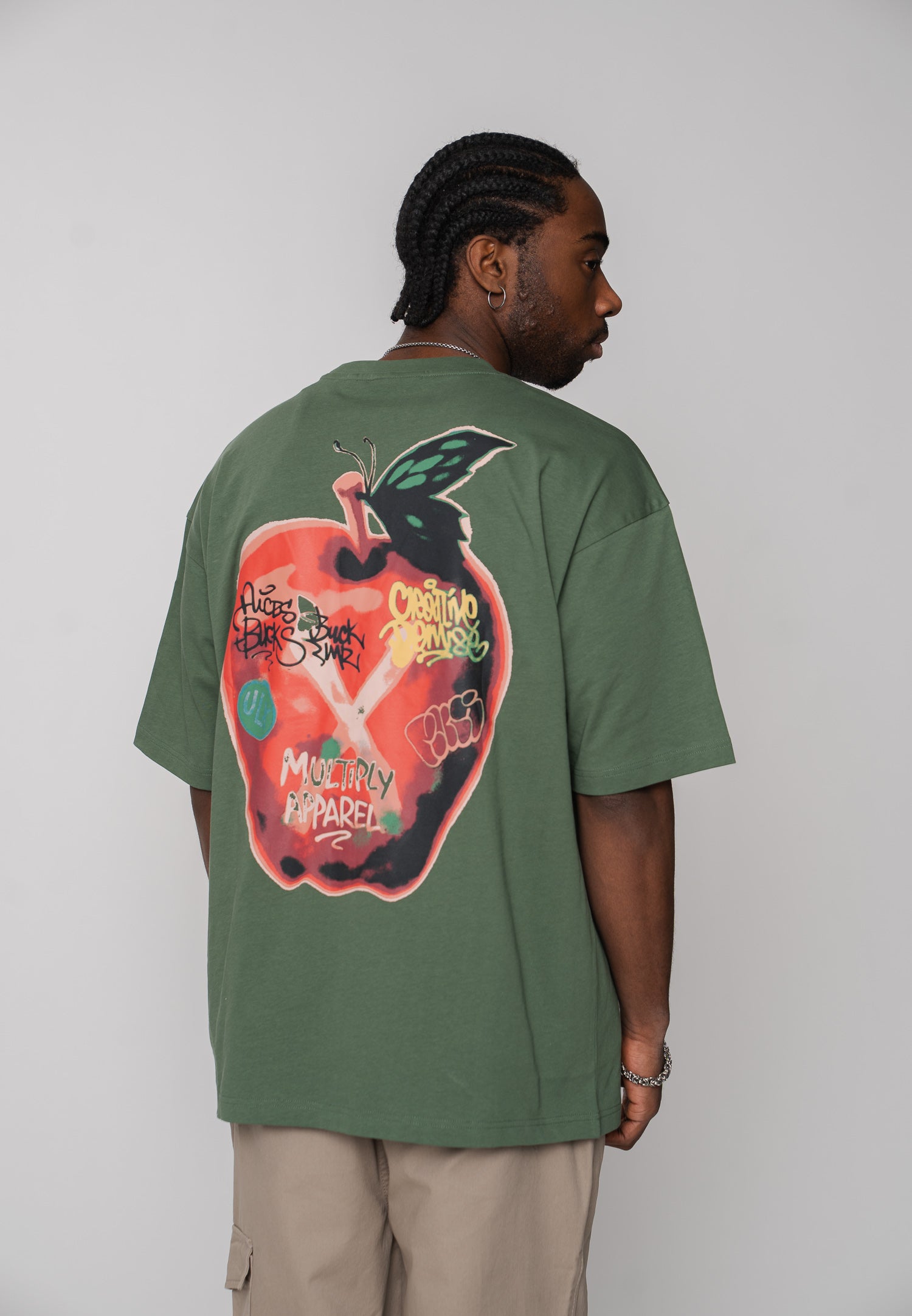 Multiply Apparel Oversize T-Shirt APPLE Duck Green – weitere Ansicht 6