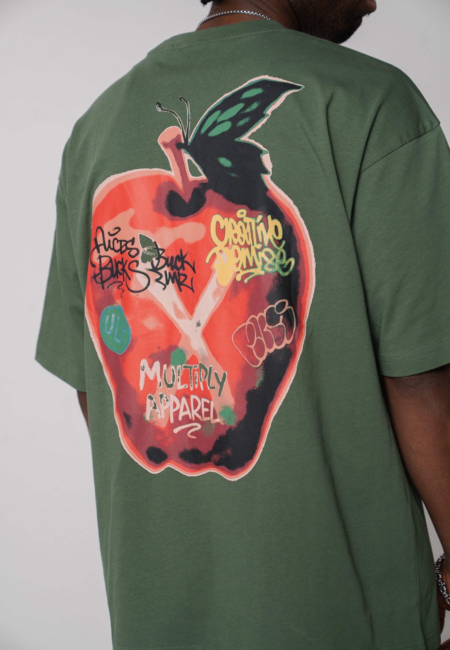 Multiply Apparel Oversize T-Shirt APPLE Duck Green – weitere Ansicht 7