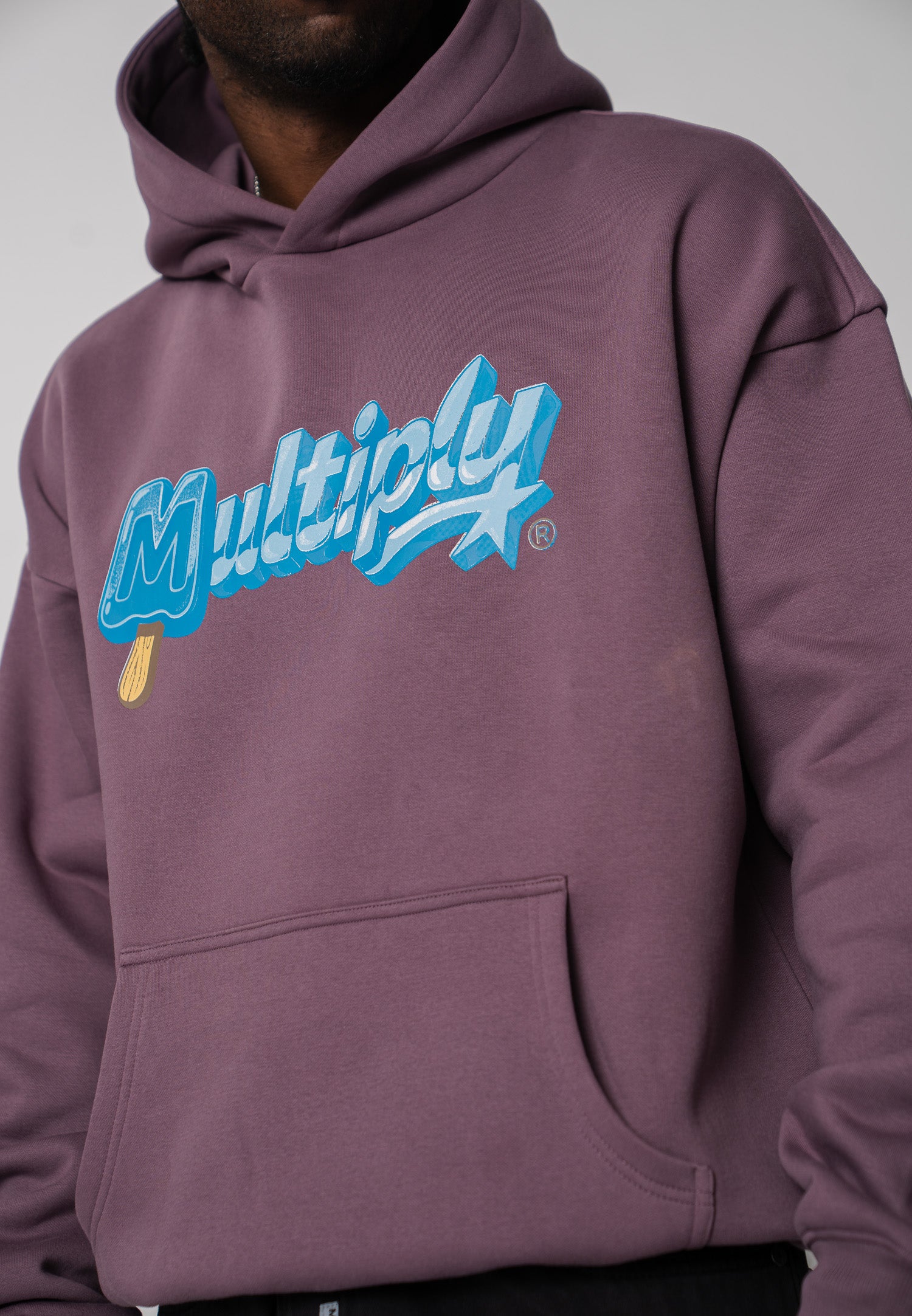 Oversize Hoodie ICE Black Plum