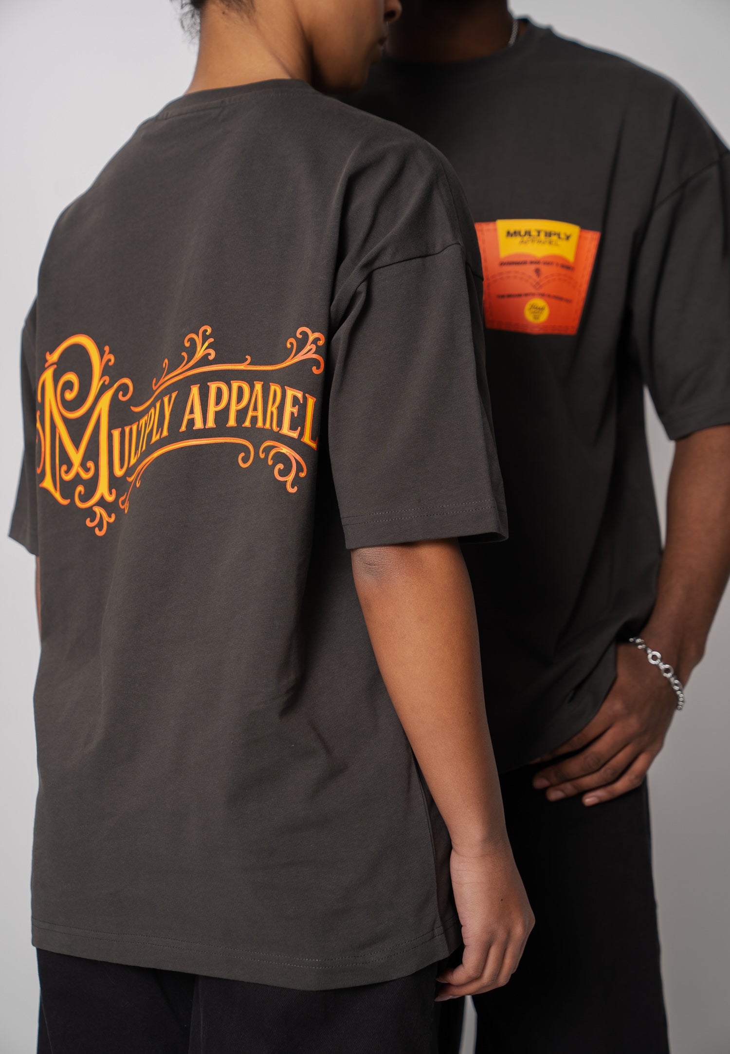 Multiply Apparel Oversize T-Shirt HIPPODROME Phantom Washed – weitere Ansicht 5