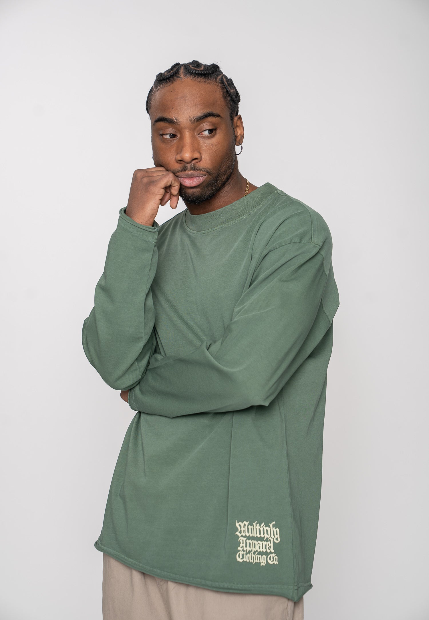 Multiply Apparel Longsleeve BLOOM Duck Green – weitere Ansicht 6