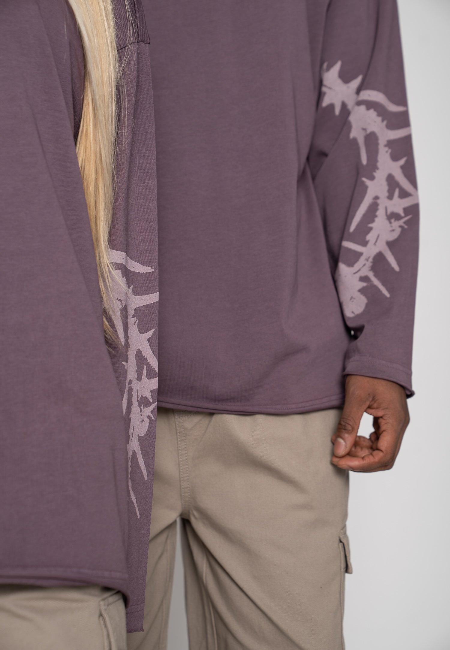 Multiply Apparel Longsleeve THORN Black Plum – weitere Ansicht 7