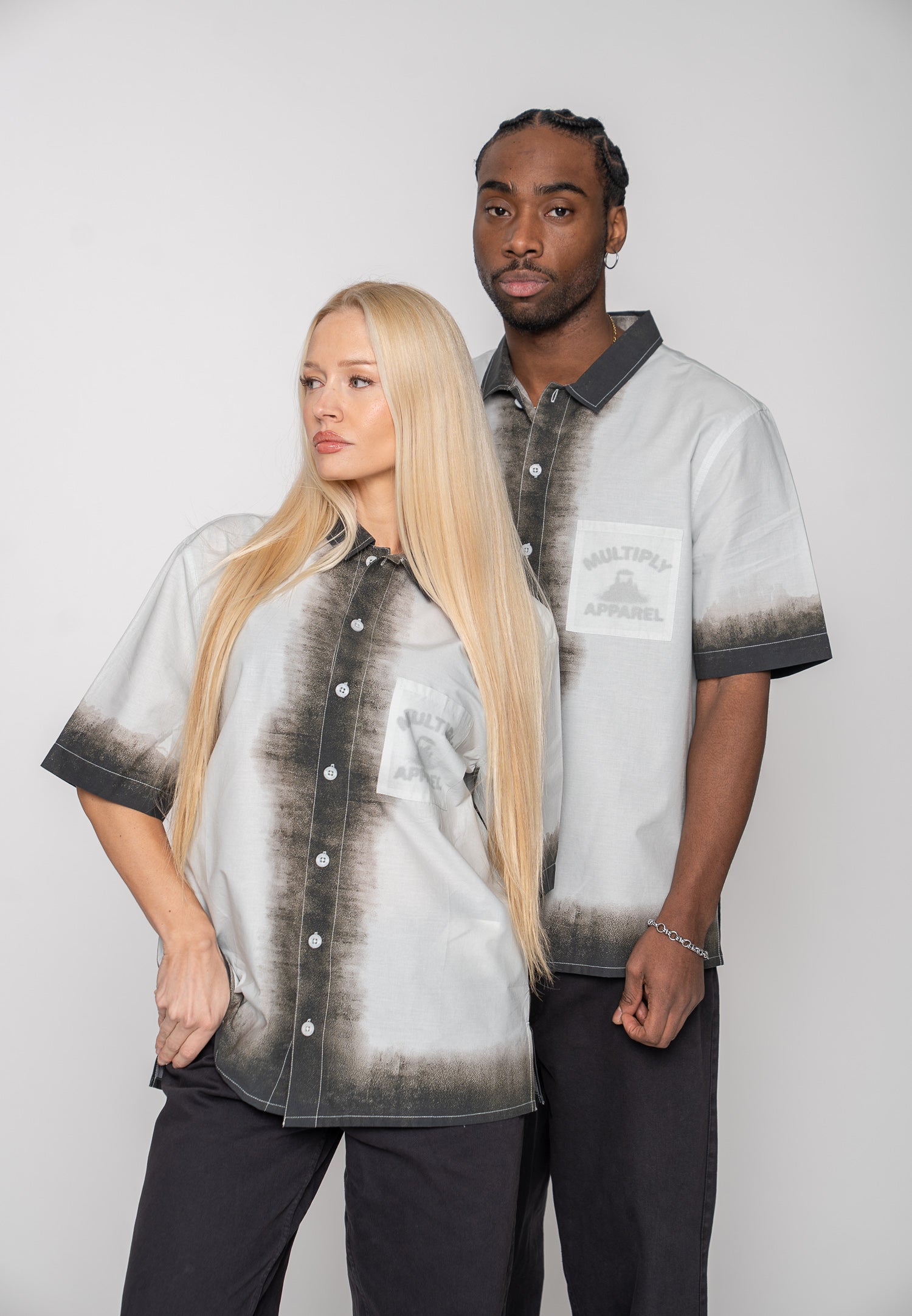 Multiply Apparel Short Sleeve Shirt SMOKEY Vasporous Gray – weitere Ansicht 4