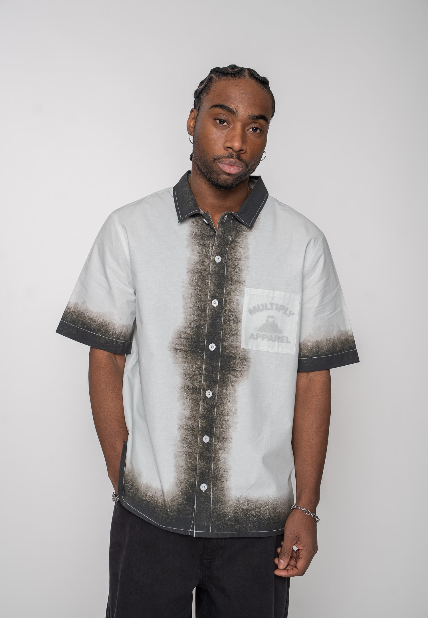 Multiply Apparel Short Sleeve Shirt SMOKEY Vasporous Gray – weitere Ansicht 6