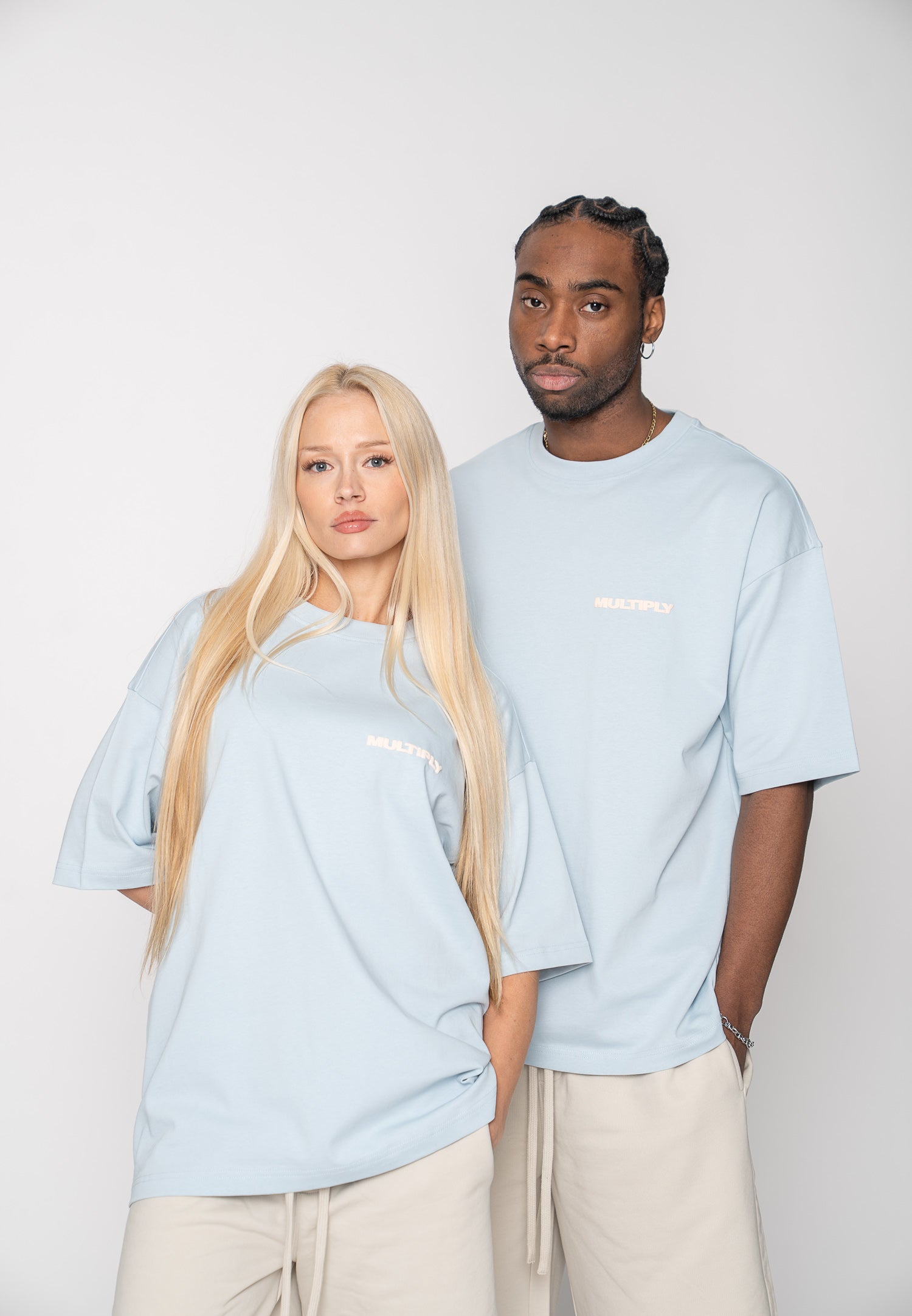 Multiply Apparel Oversize T-shirt MULTIPLY Baby Blue – weitere Ansicht 4